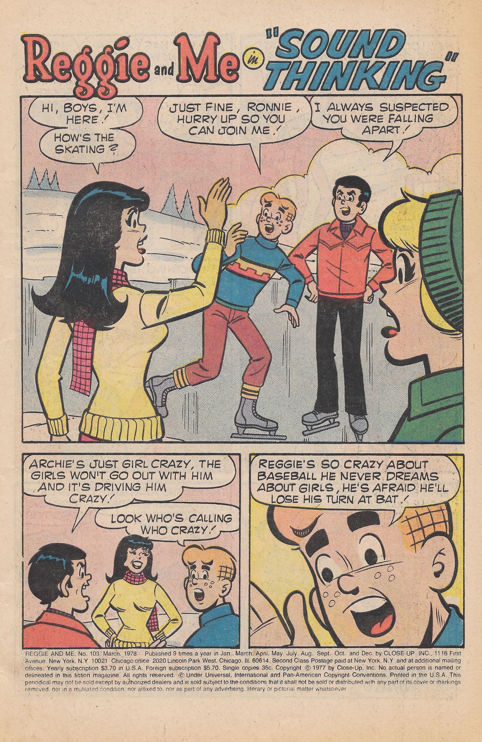 Read online Reggie and Me (1966) comic -  Issue #103 - 3