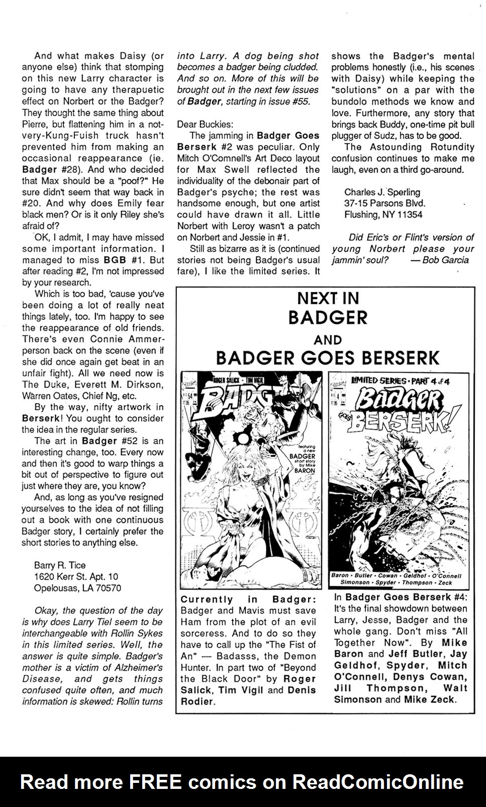 Read online Badger Goes Berserk! comic -  Issue #3 - 31
