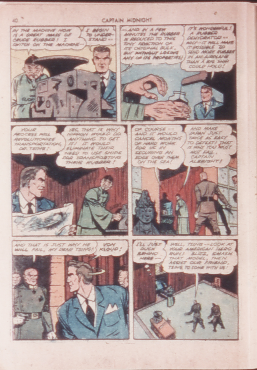 Read online Captain Midnight (1942) comic -  Issue #14 - 38