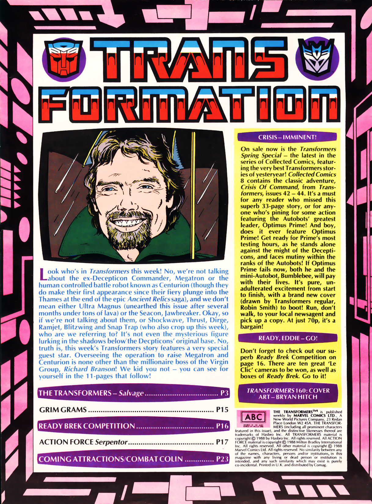 Read online The Transformers (UK) comic -  Issue #160 - 2