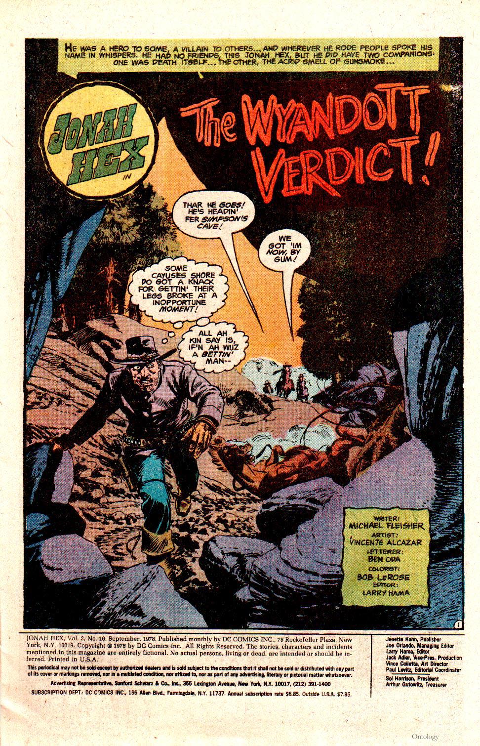 Read online Jonah Hex (1977) comic -  Issue #16 - 3