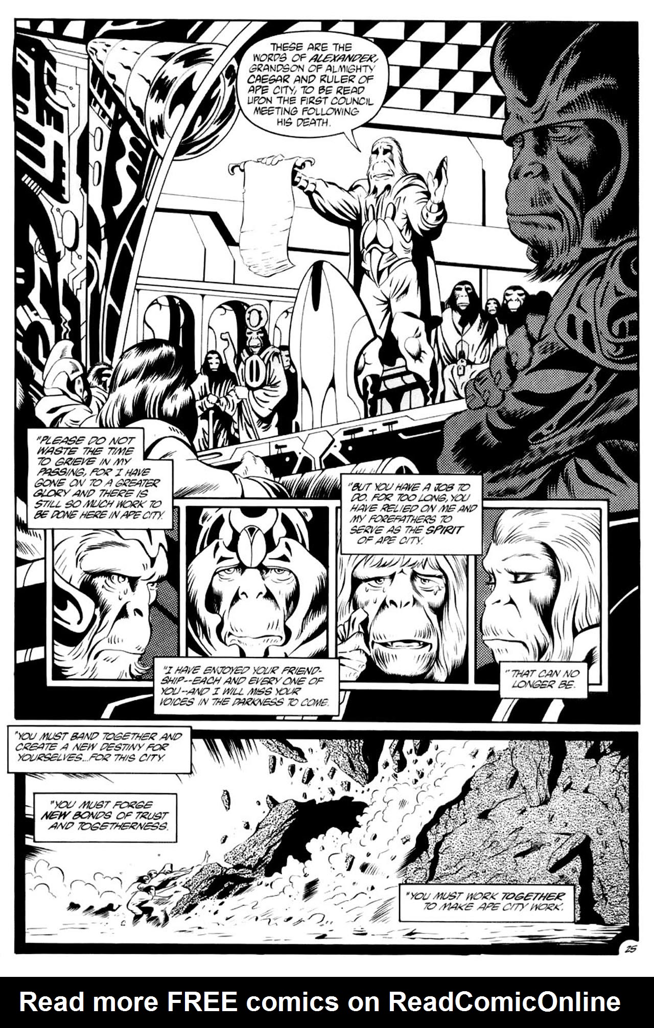 Read online Planet of the Apes (1990) comic -  Issue #7 - 27