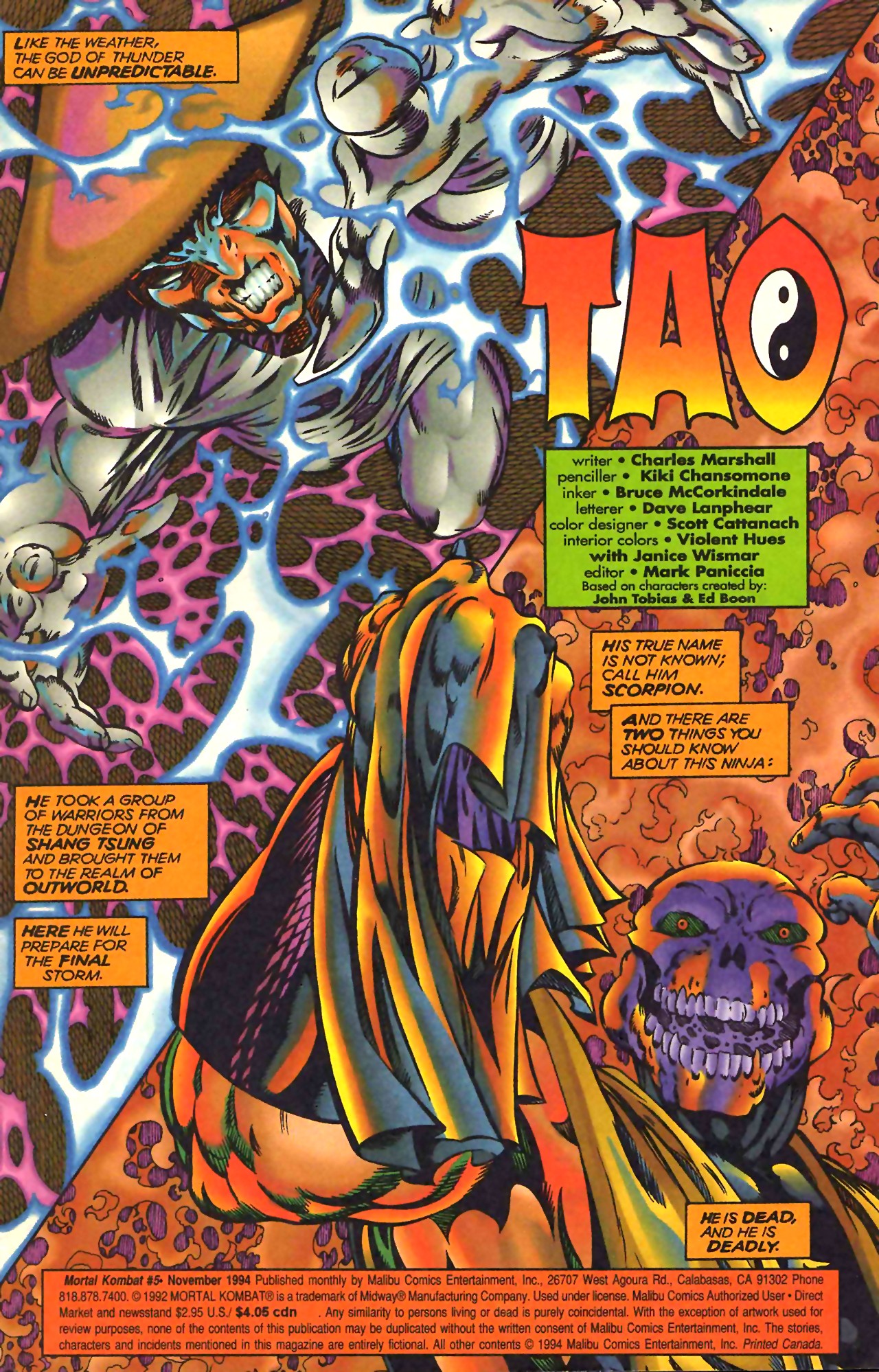 Read online Mortal Kombat (1994) comic -  Issue #5 - 2
