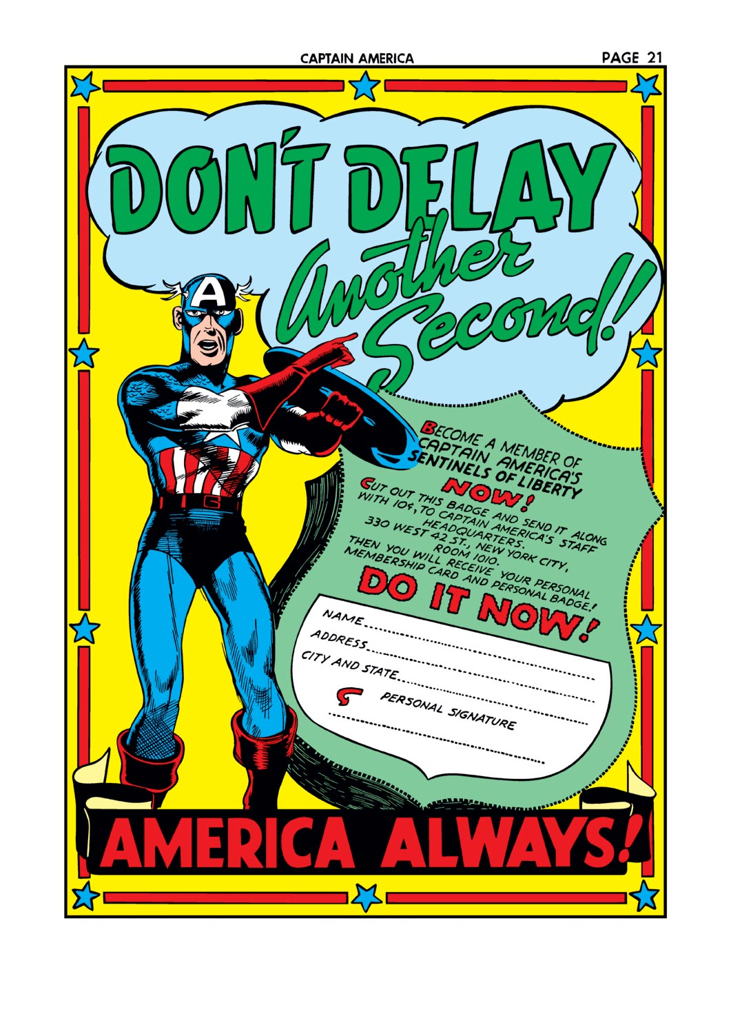 Read online Captain America Comics comic -  Issue #12 - 22