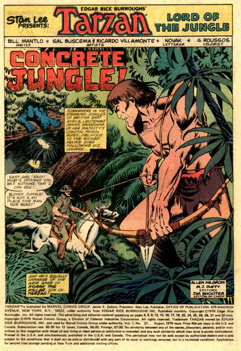 Read online Tarzan (1977) comic -  Issue #27 - 2