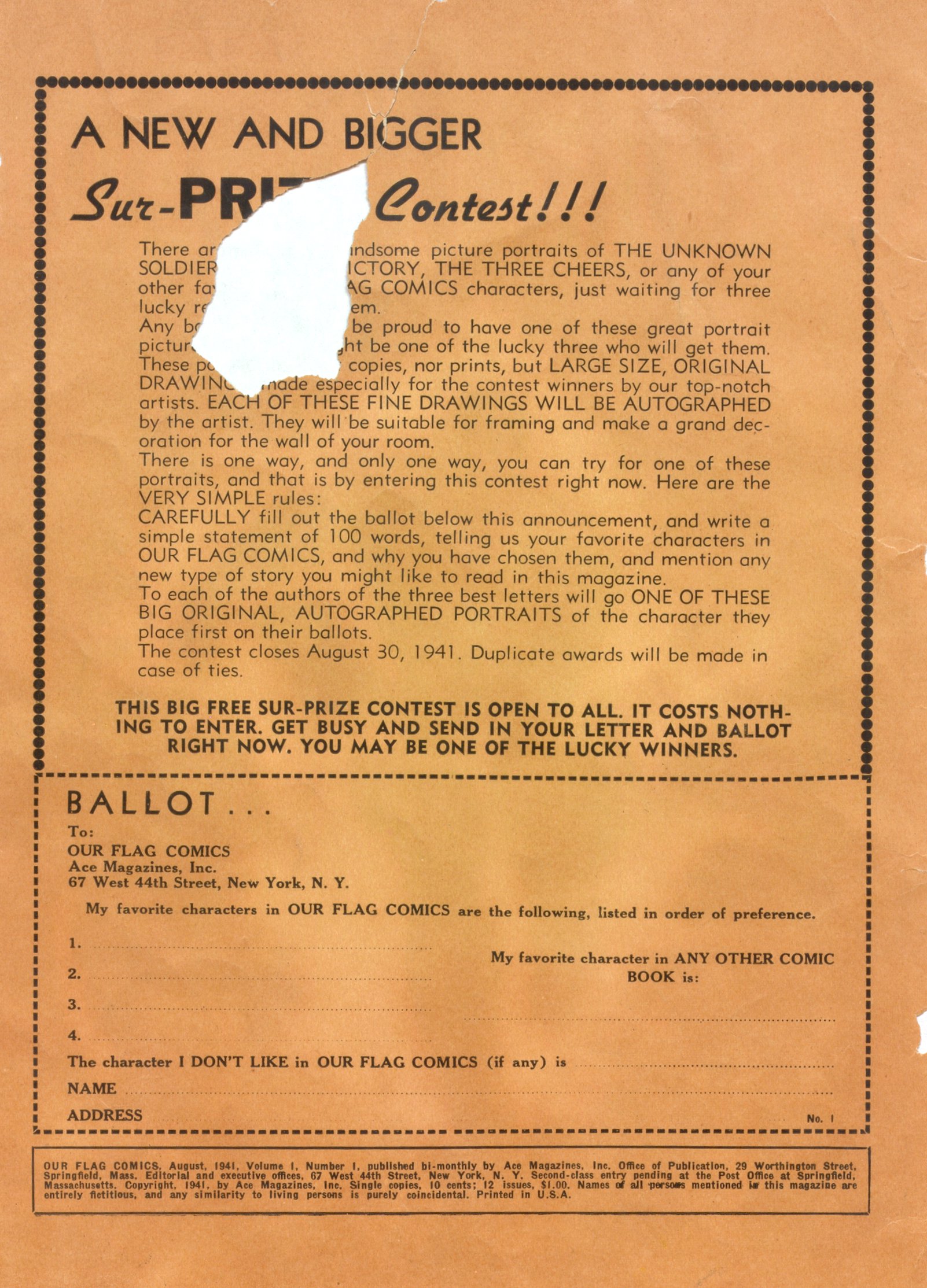 Read online Our Flag Comics comic -  Issue #1 - 2