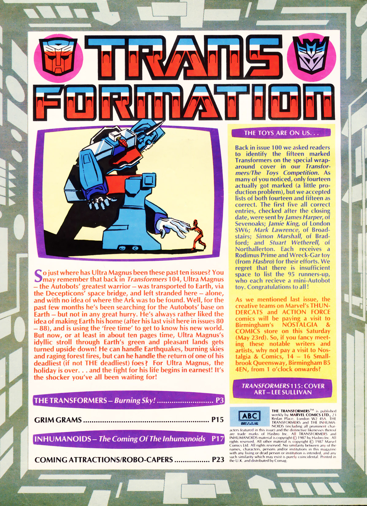 Read online The Transformers (UK) comic -  Issue #115 - 2
