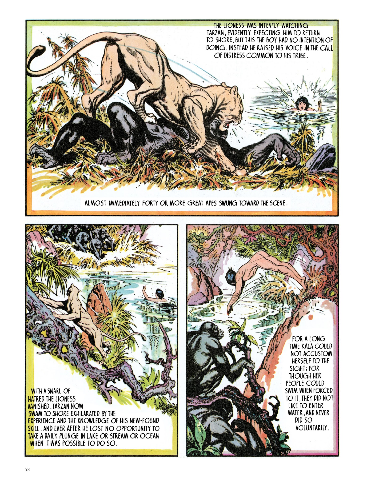 Read online Edgar Rice Burroughs' Tarzan: Burne Hogarth's Lord of the Jungle comic -  Issue # TPB - 60