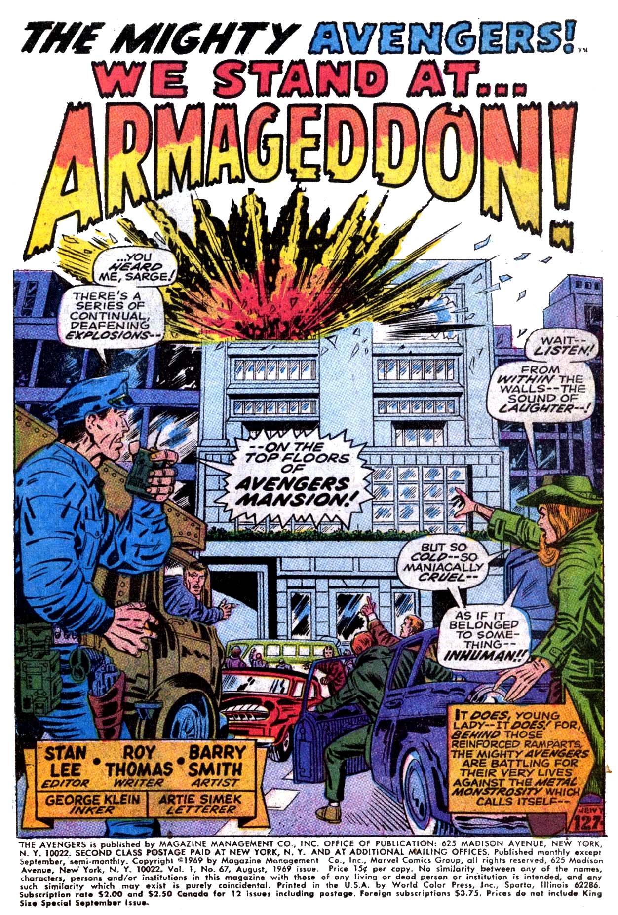 Read online The Avengers (1963) comic -  Issue #67 - 2