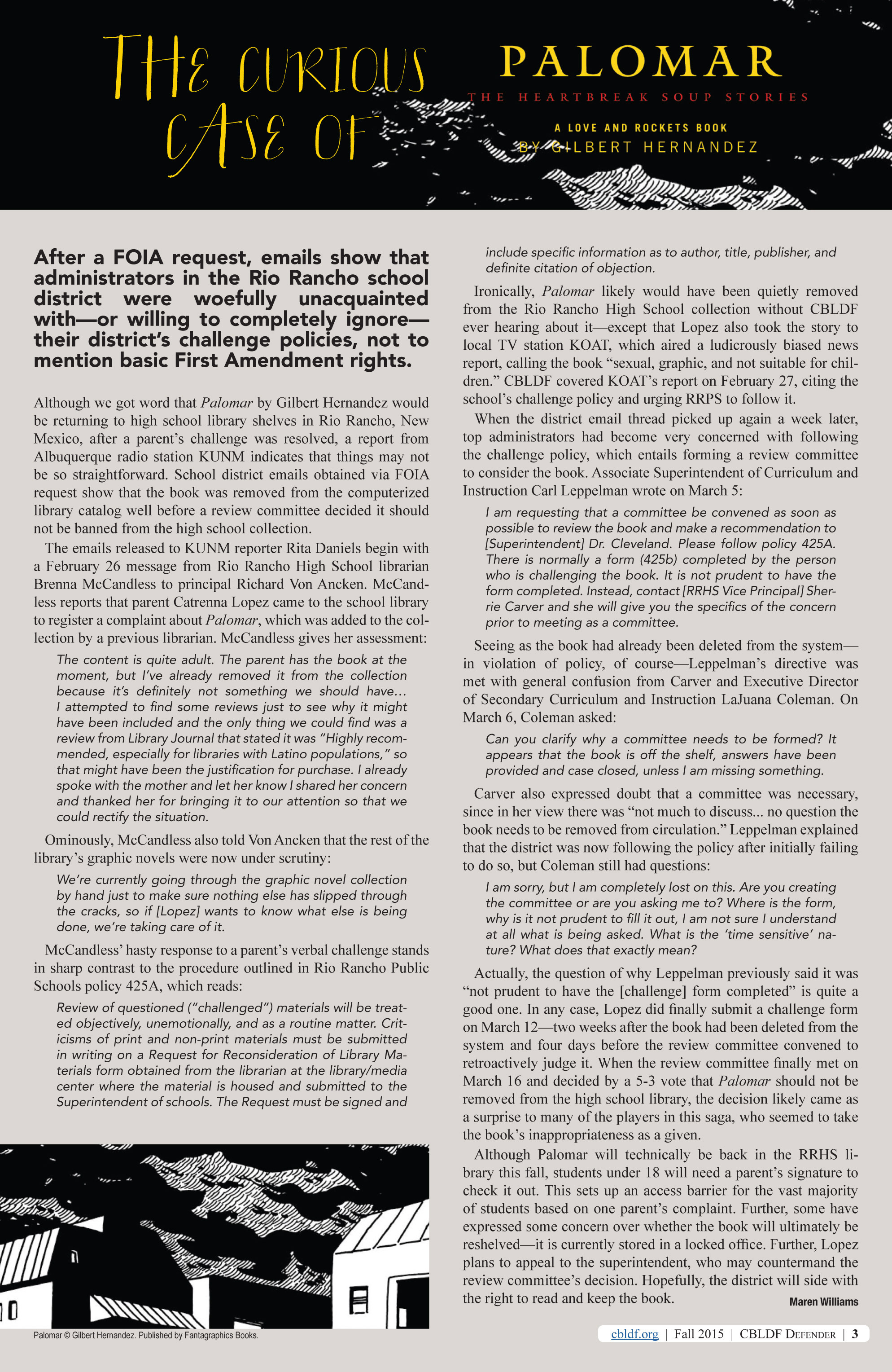 Read online CBLDF Defender comic -  Issue #3 - 3