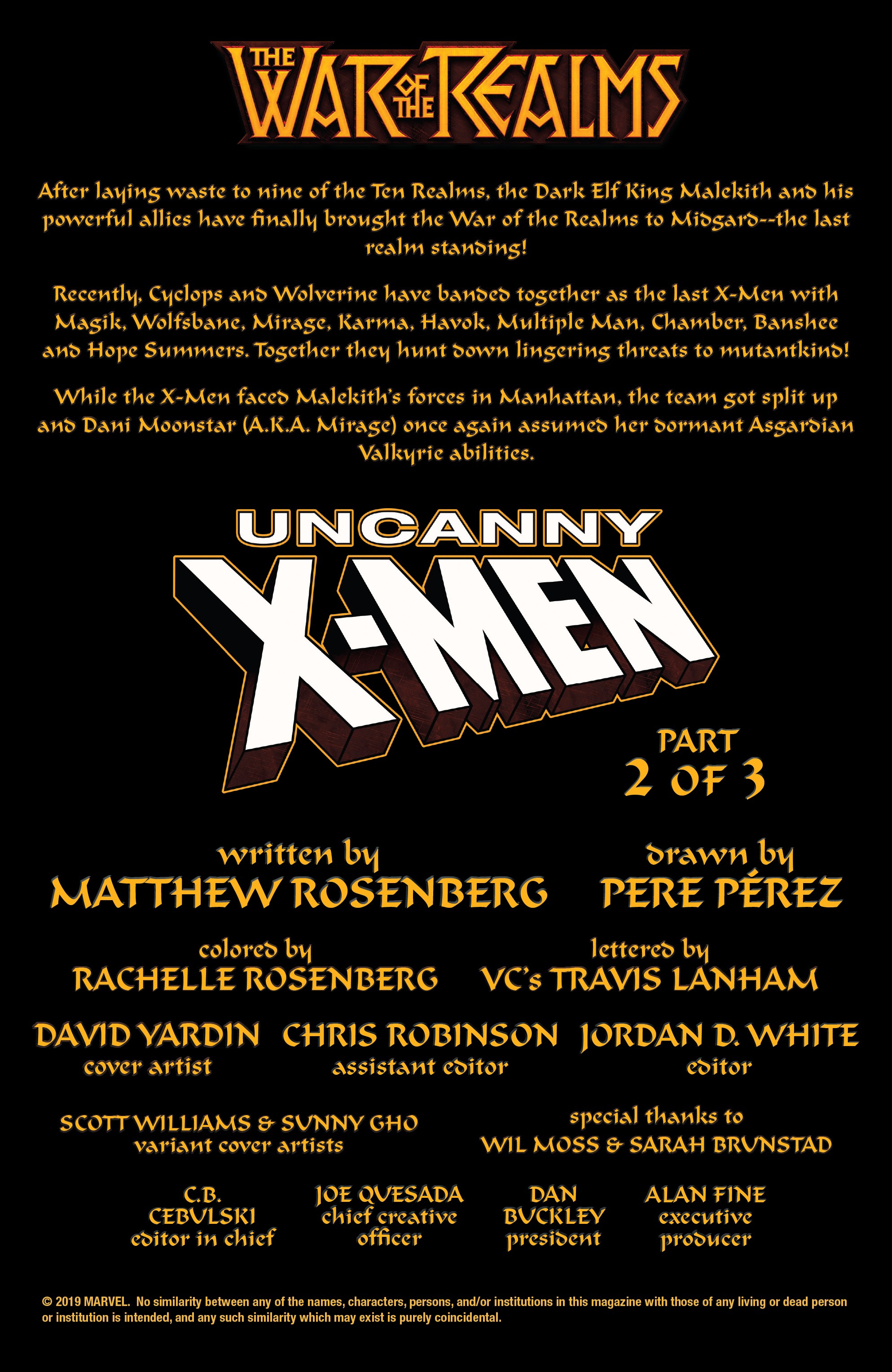 Read online War of the Realms: Uncanny X-Men comic -  Issue #2 - 2