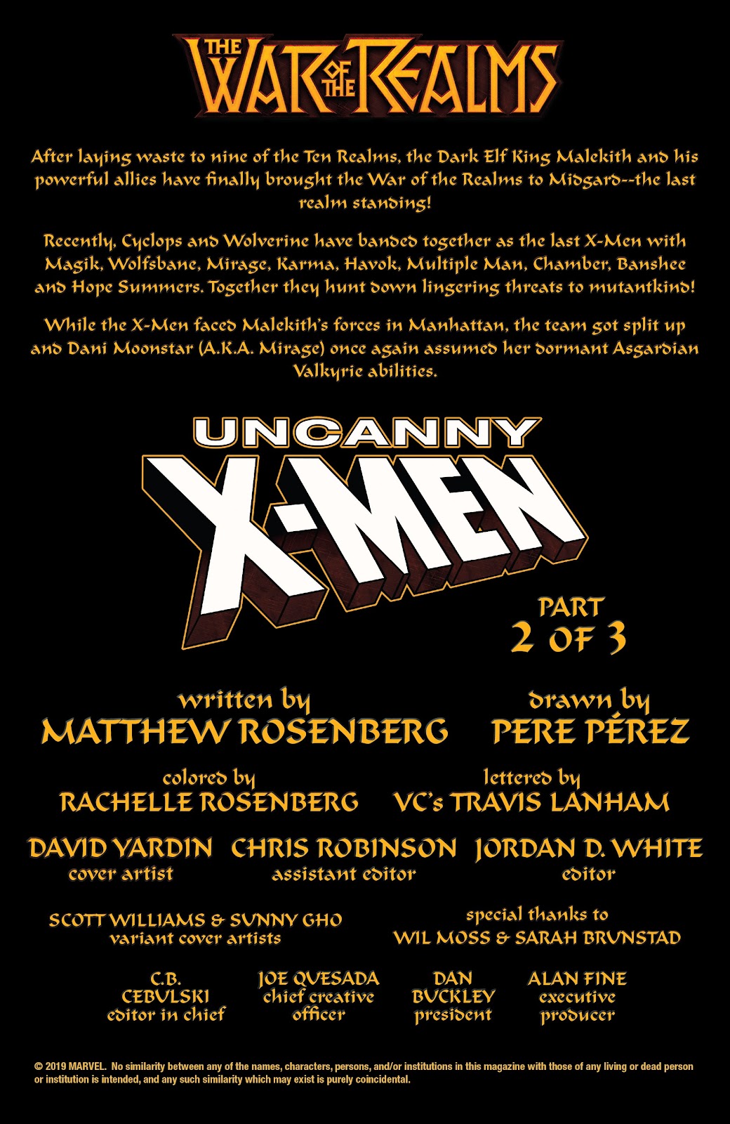 War of the Realms: Uncanny X-Men issue 2 - Page 2