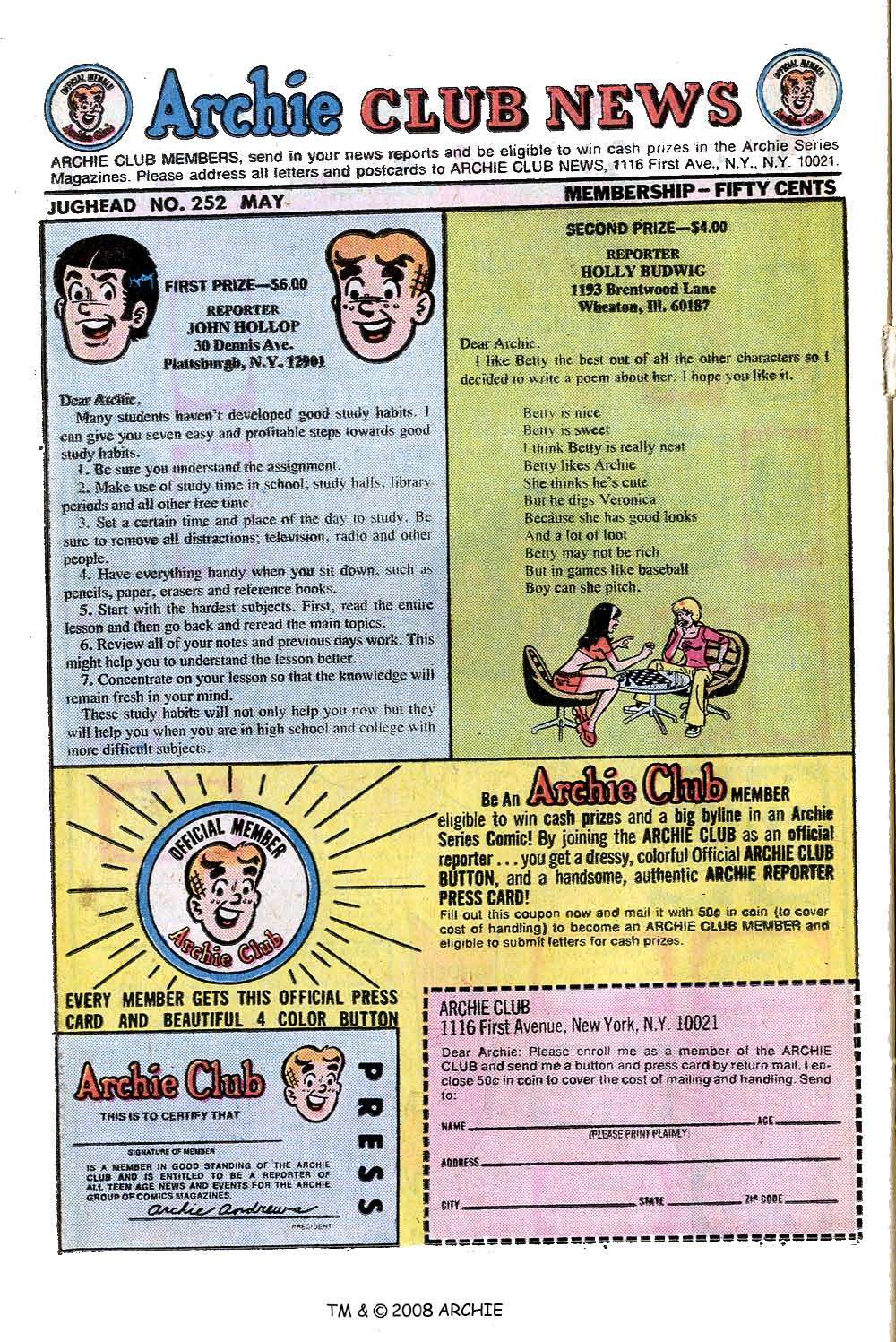 Read online Jughead (1965) comic -  Issue #252 - 26