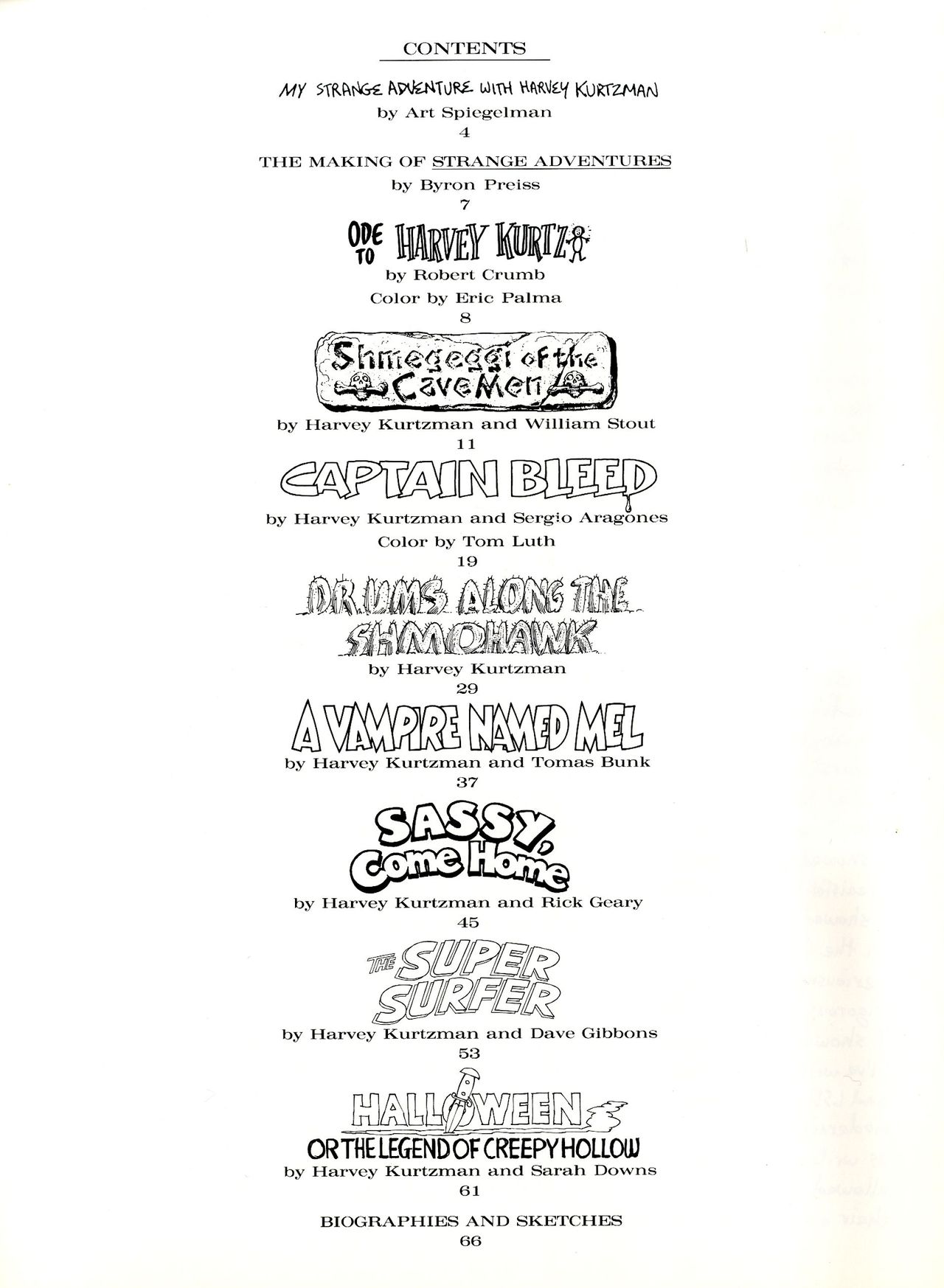 Read online Harvey Kurtzman's Strange Adventures comic -  Issue # TPB - 6