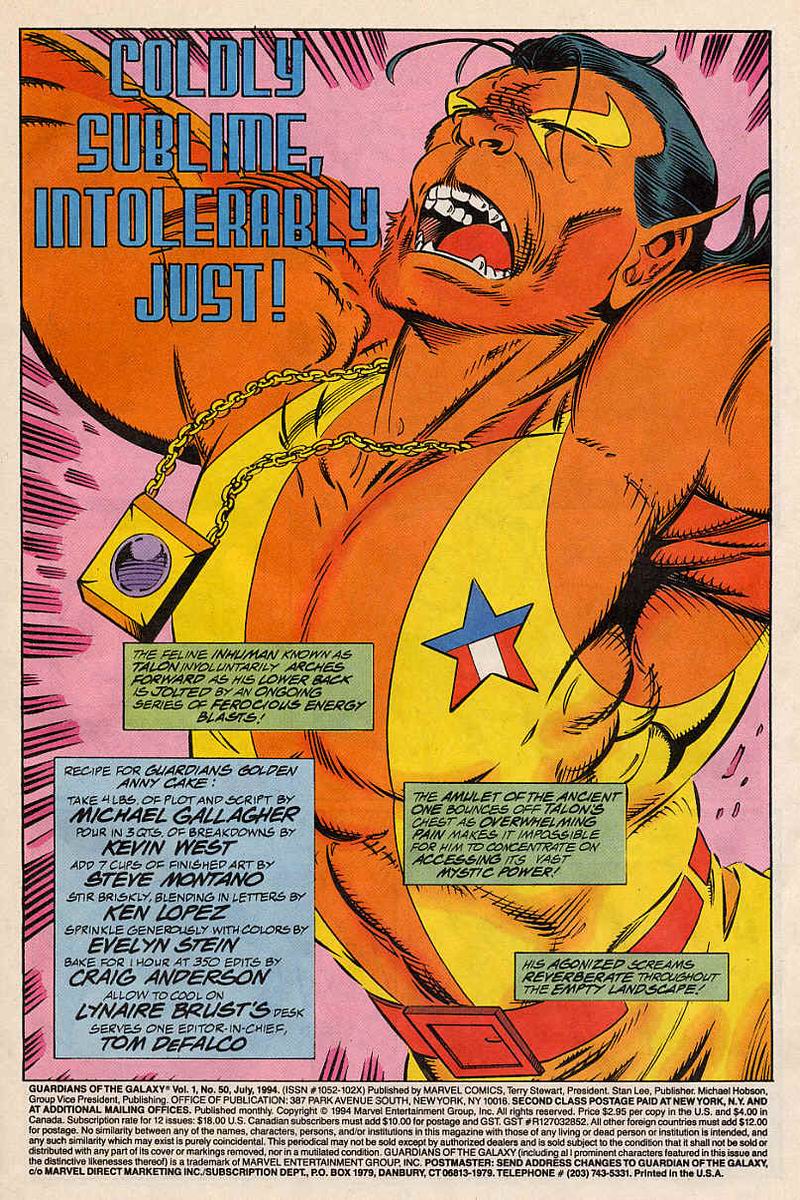 Read online Guardians of the Galaxy (1990) comic -  Issue #50 - 2