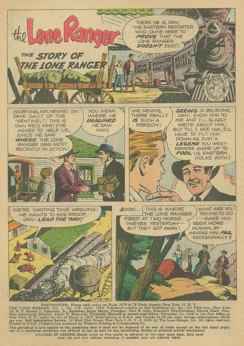 Read online The Lone Ranger (1948) comic -  Issue #118 - 3