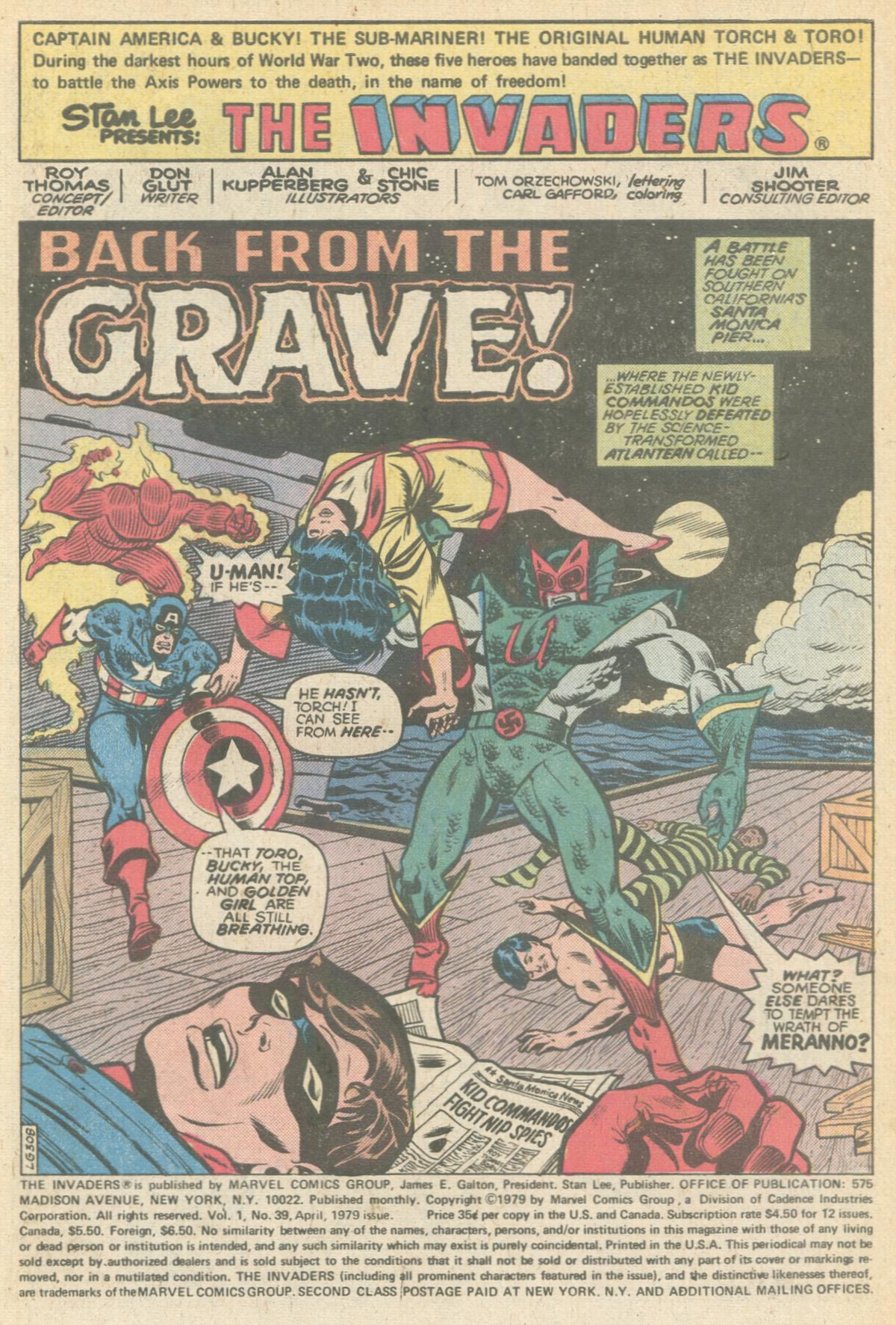 Read online The Invaders (1975) comic -  Issue #39 - 2