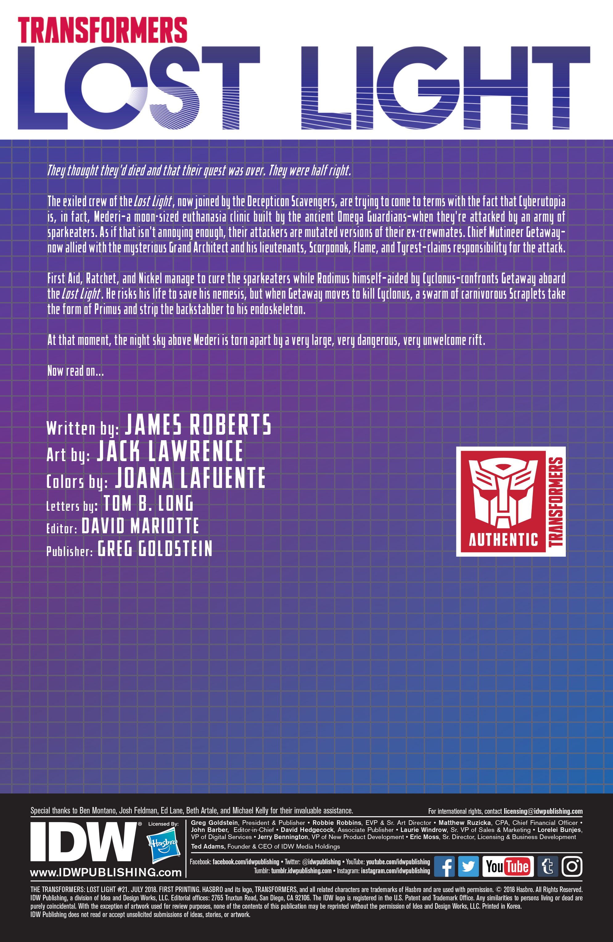 Read online The Transformers: Lost Light comic -  Issue #21 - 2