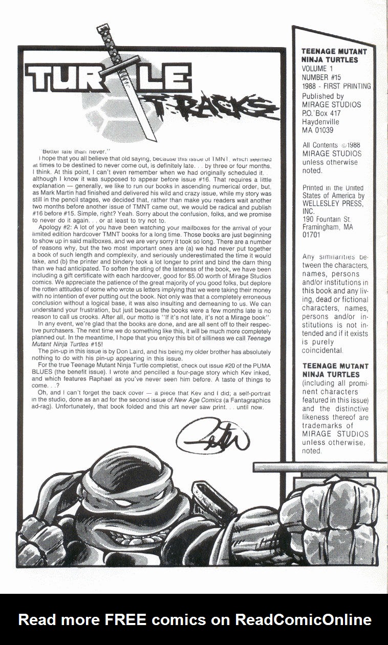 Read online Teenage Mutant Ninja Turtles (1984) comic -  Issue #15 - 3