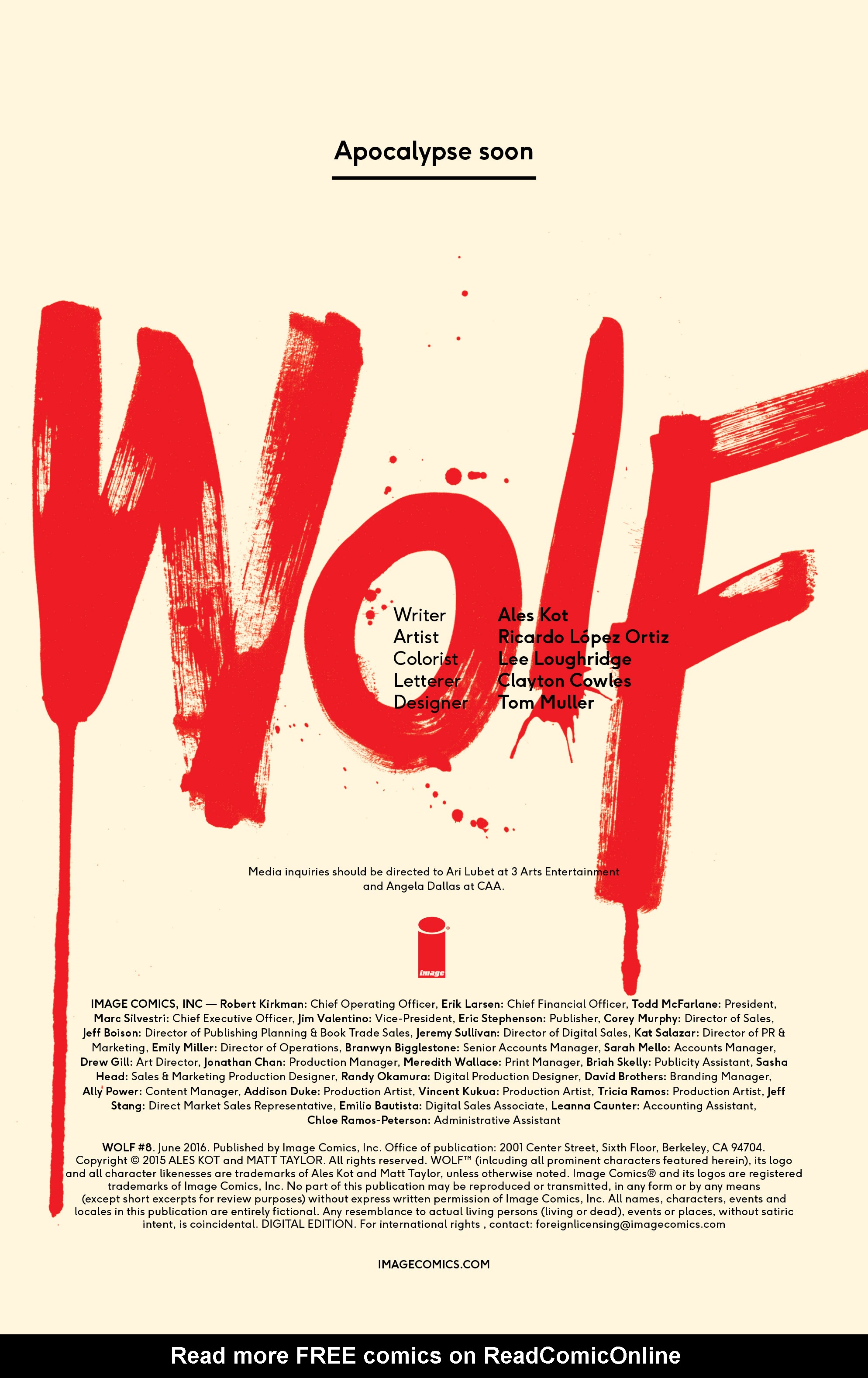 Read online Wolf (2015) comic -  Issue #8 - 2