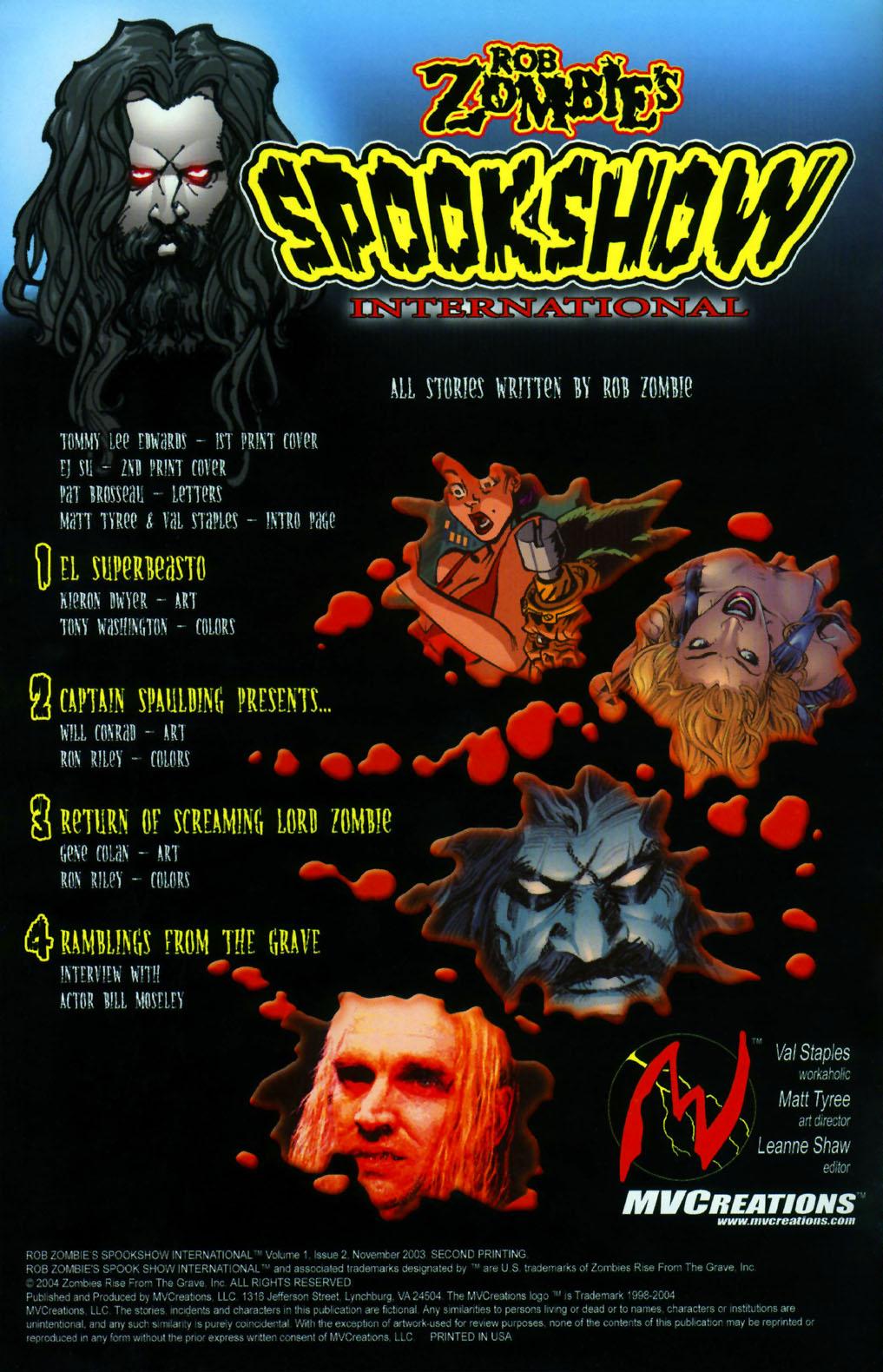 Read online Rob Zombie's Spookshow International comic -  Issue #2 - 2
