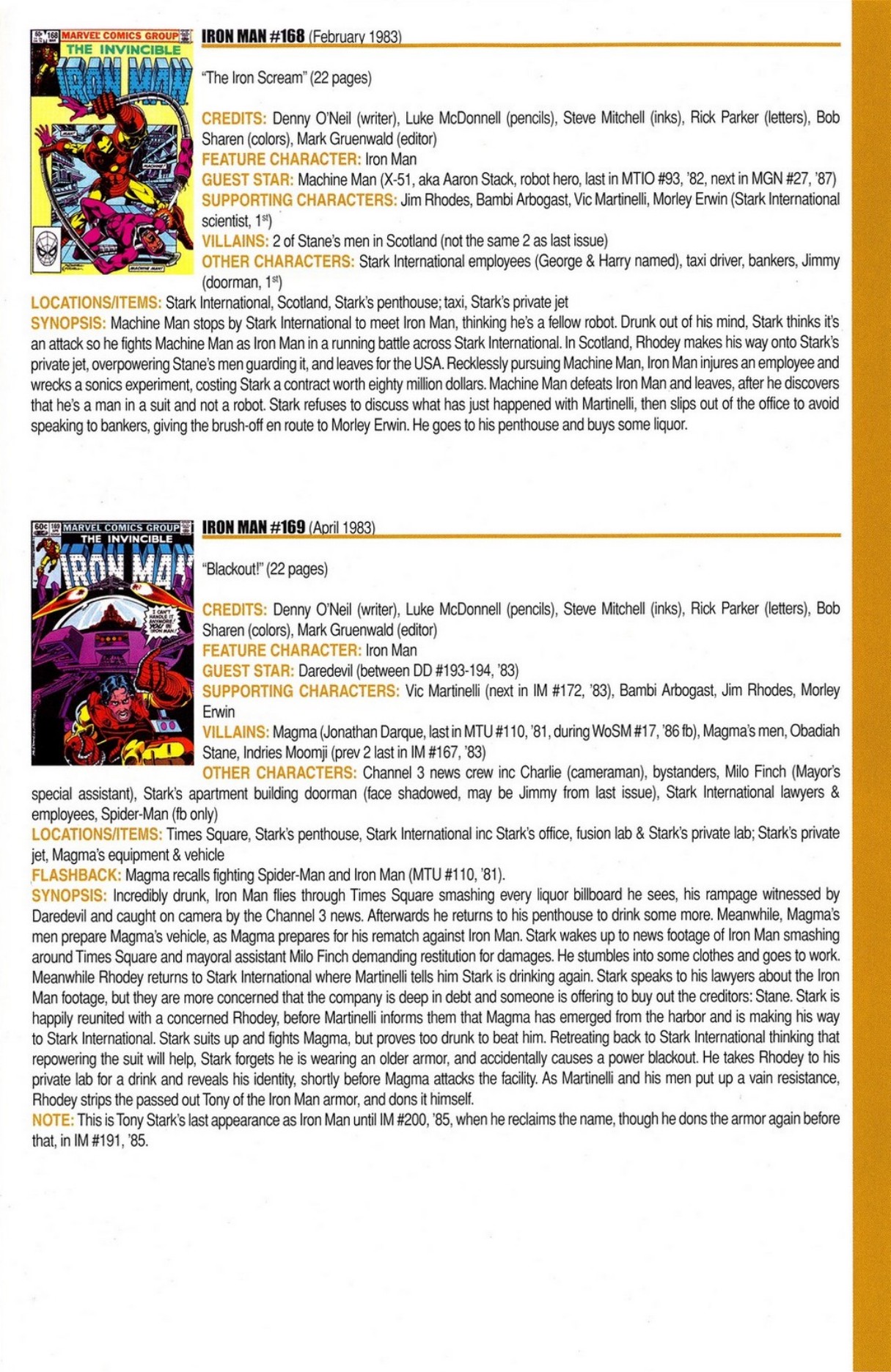 Read online Official Index to the Marvel Universe comic -  Issue #5 - 45