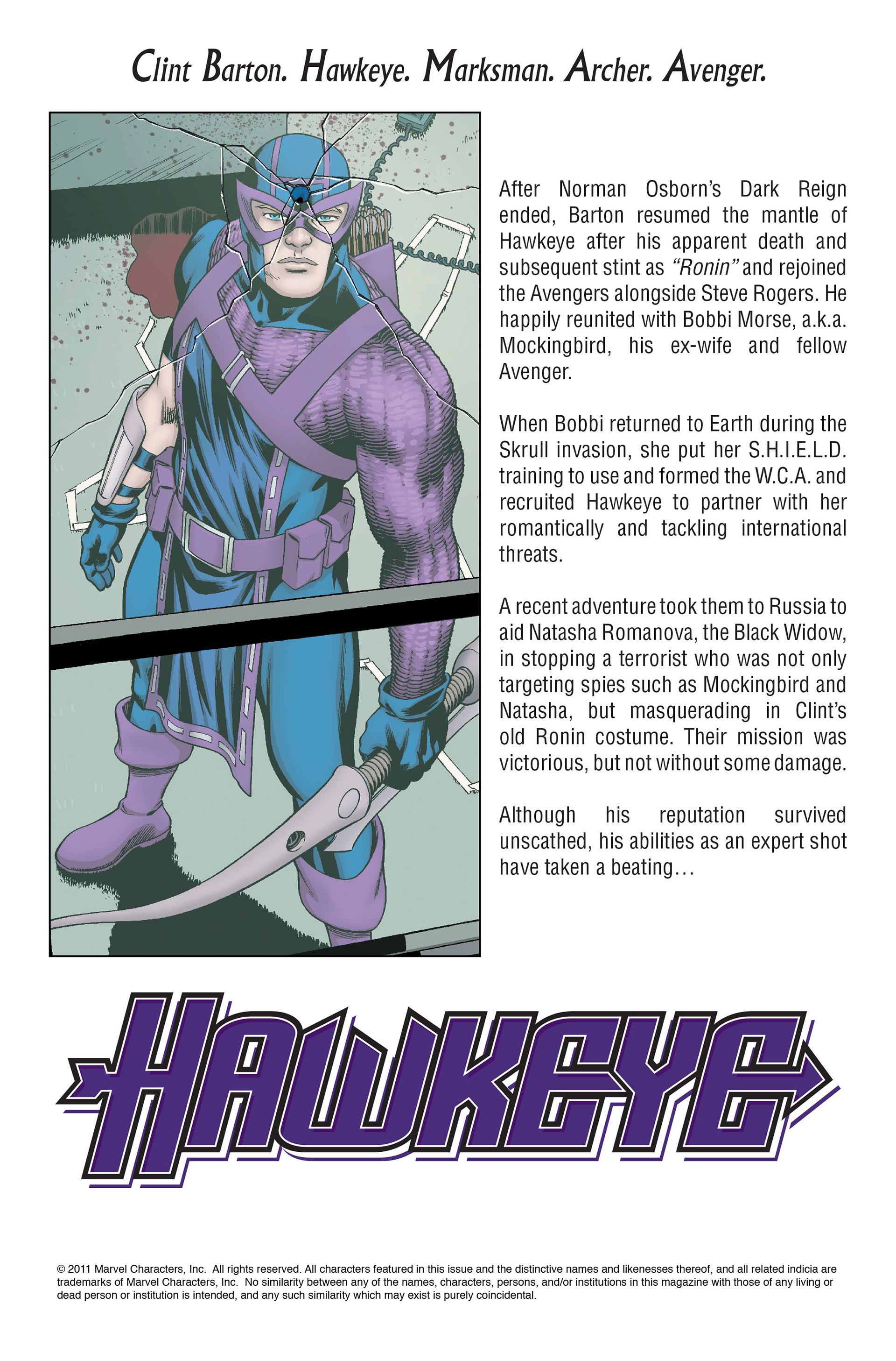 Read online Hawkeye: Blindspot comic -  Issue #1 - 2