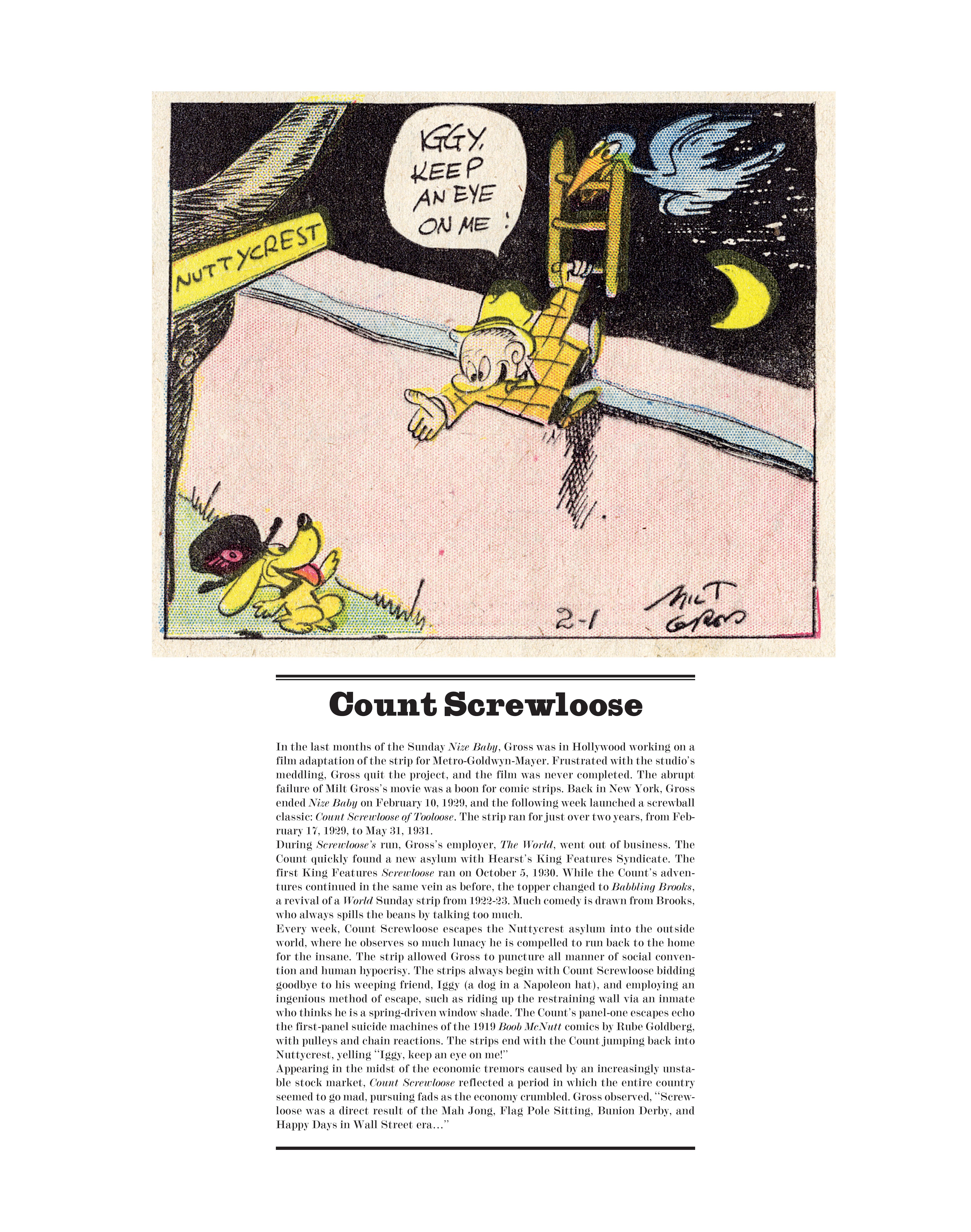 Read online Gross Exaggerations: The Meshuga Comic Strips of Milt Gross comic -  Issue # TPB - 67