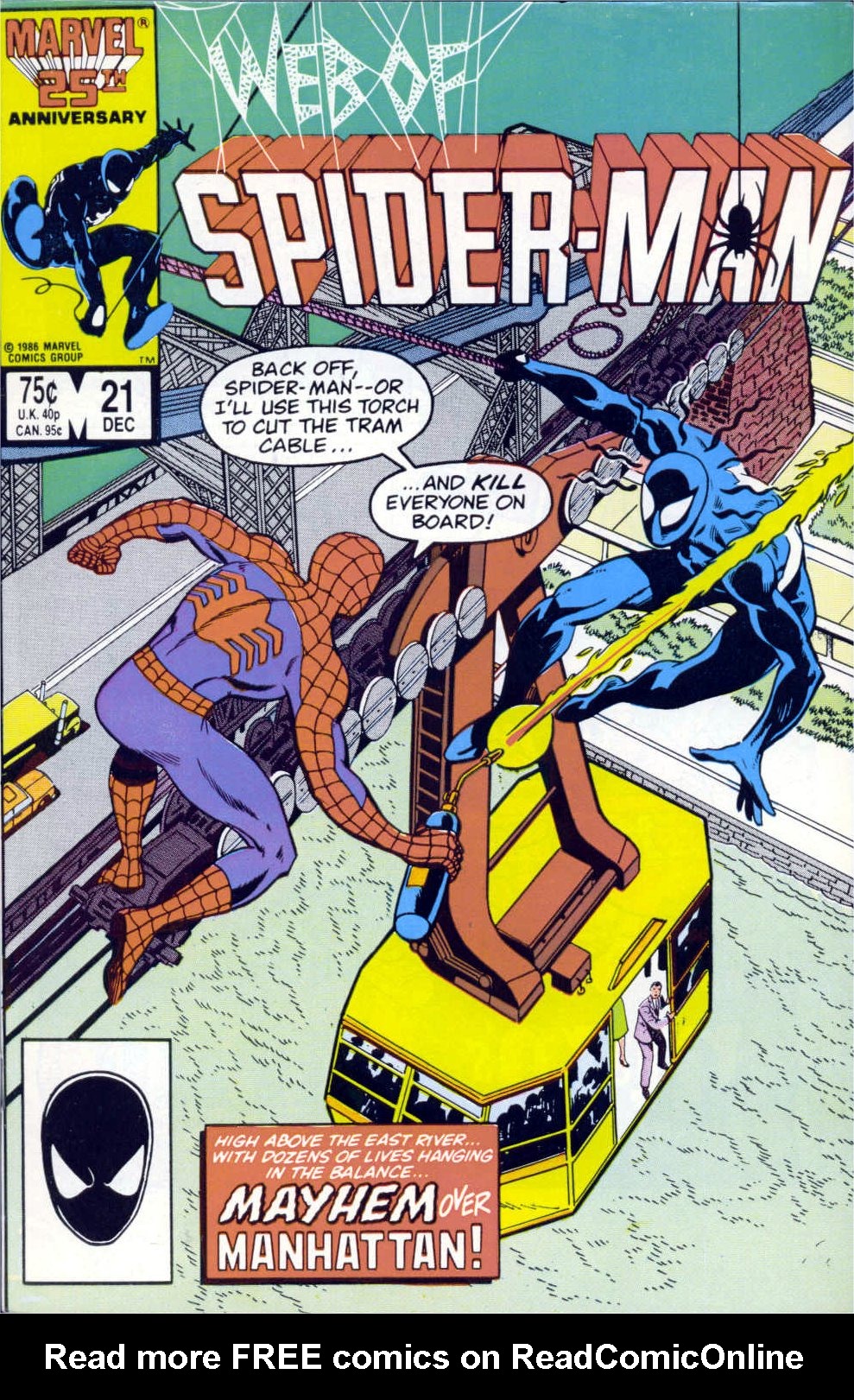 Read online Web of Spider-Man (1985) comic -  Issue #21 - 1