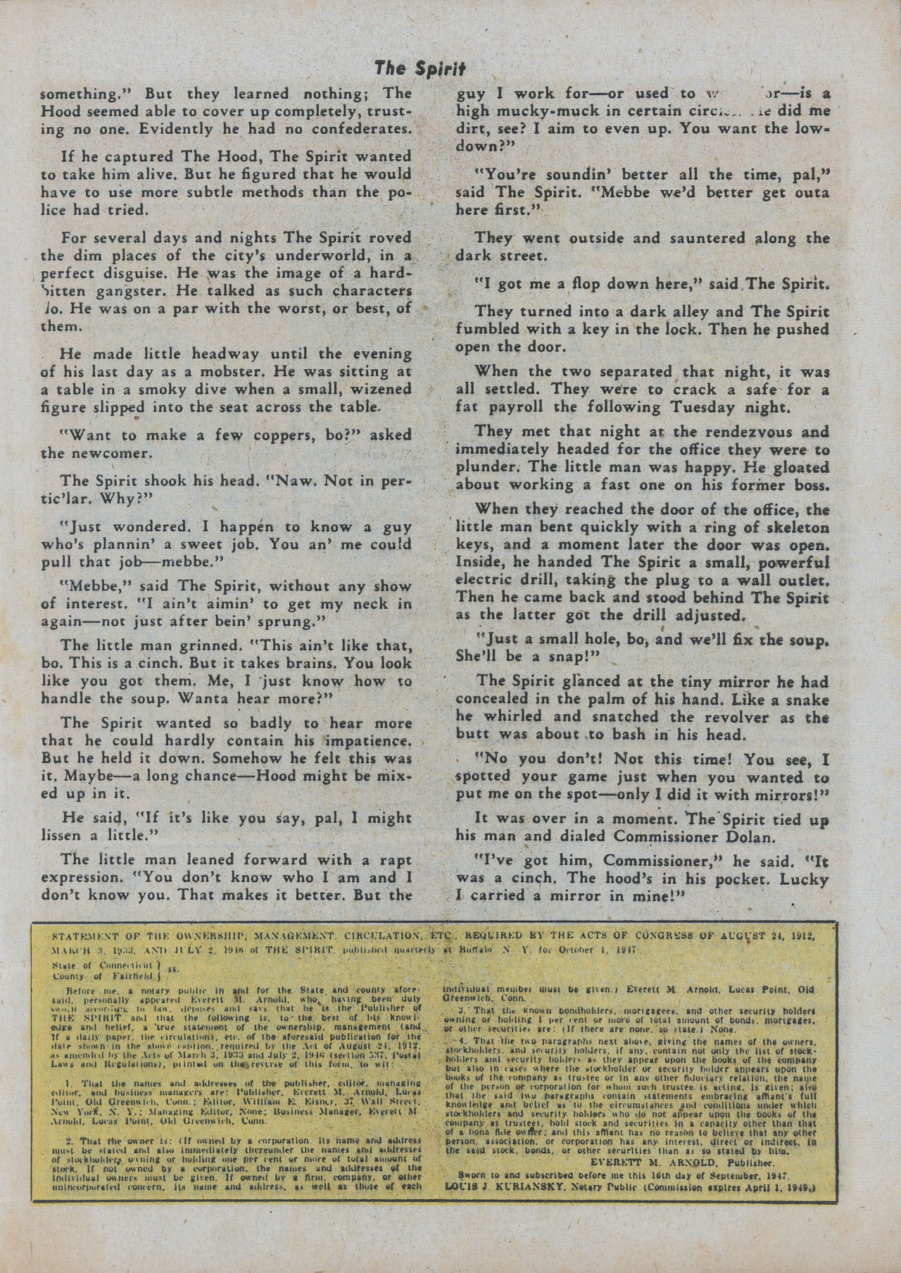 Read online The Spirit (1944) comic -  Issue #11 - 41
