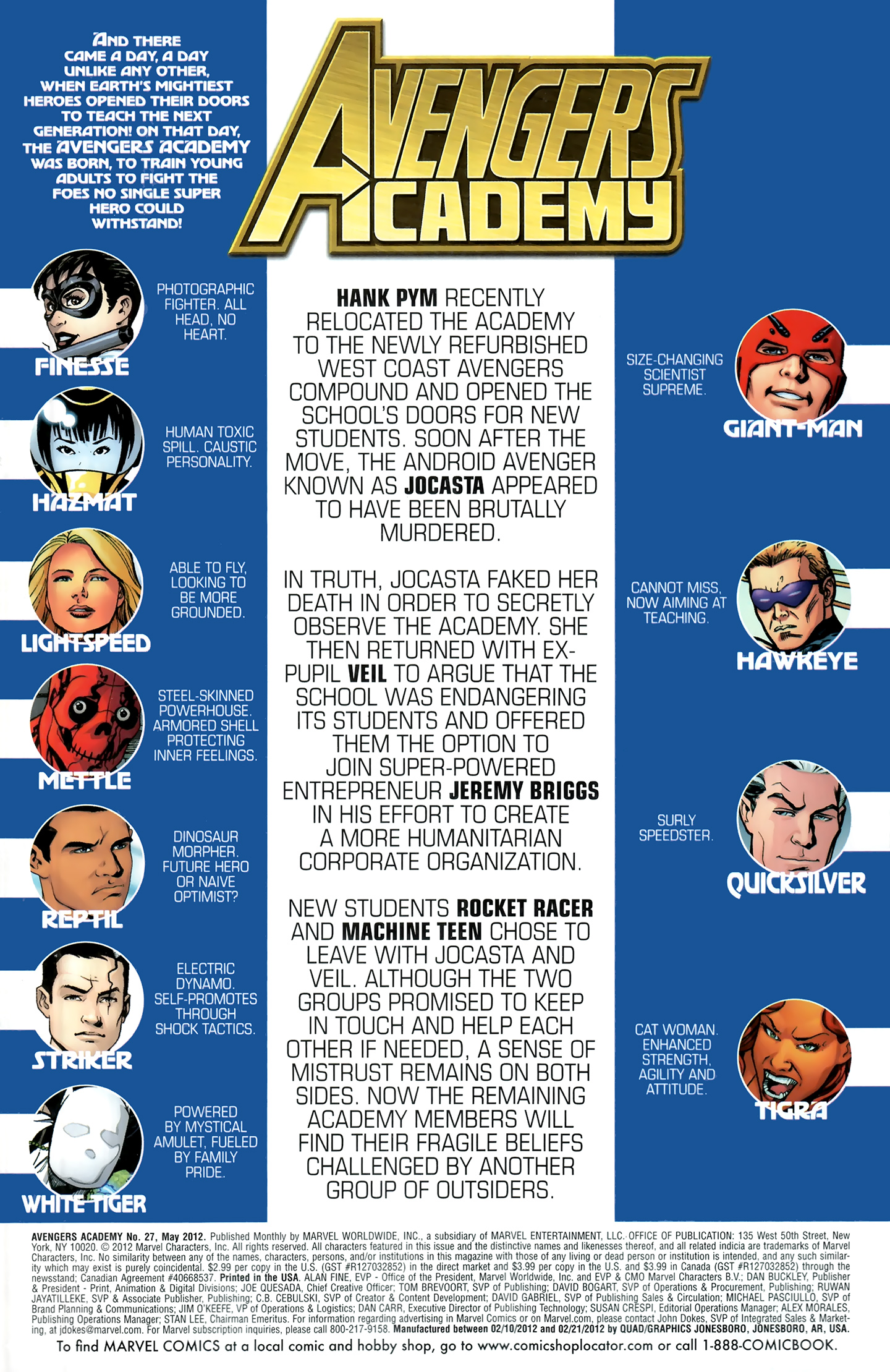Read online Avengers Academy comic -  Issue #27 - 2