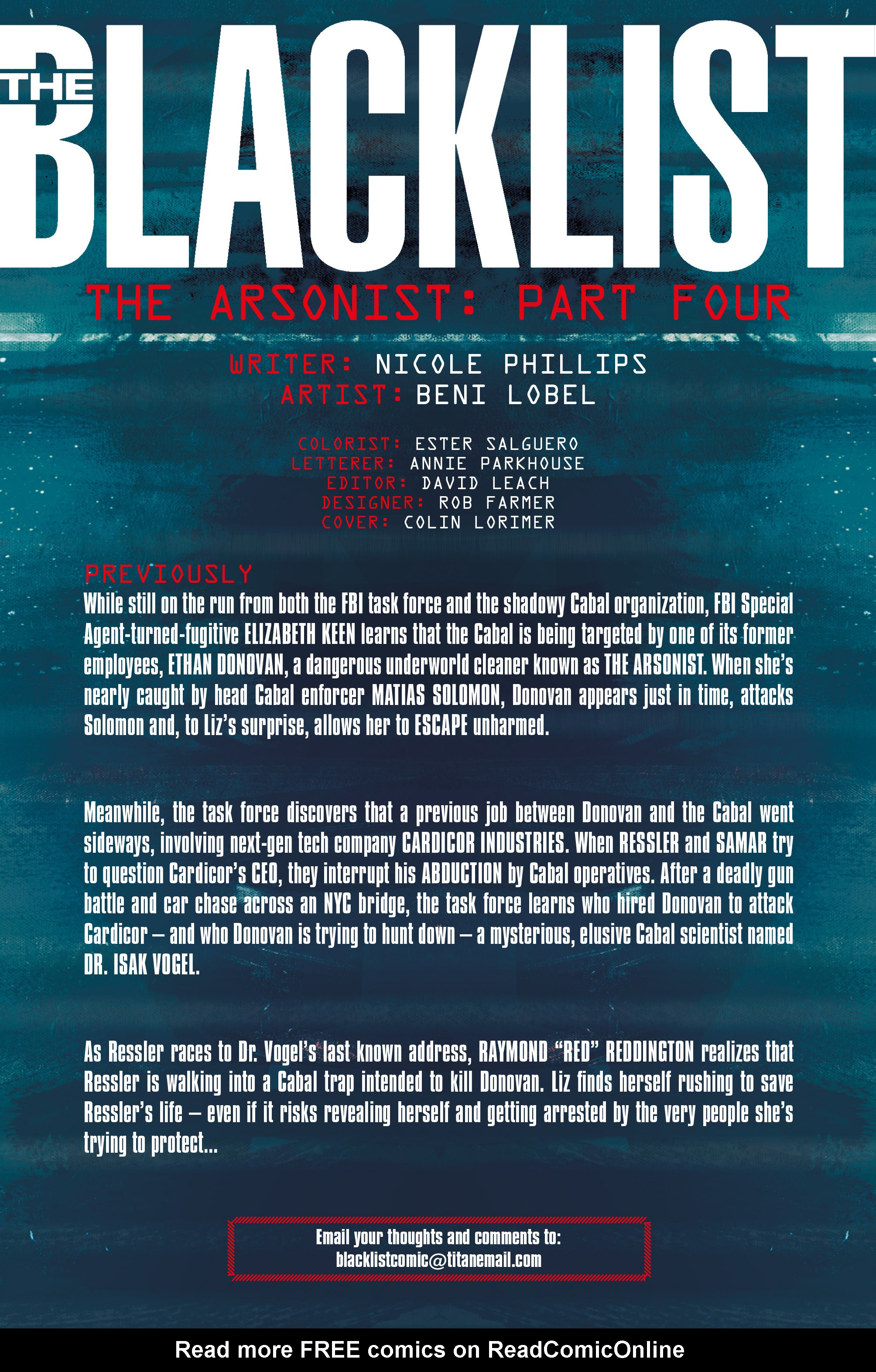 Read online The Blacklist comic -  Issue #9 - 2