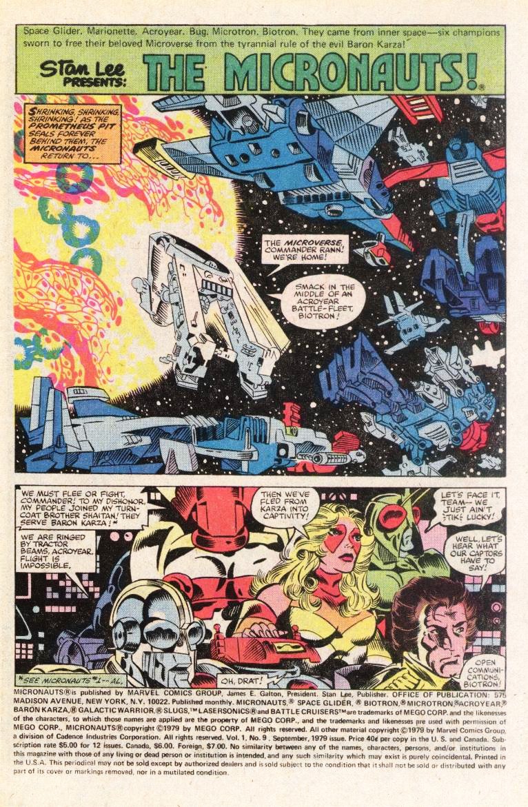 Read online Micronauts (1979) comic -  Issue #9 - 2
