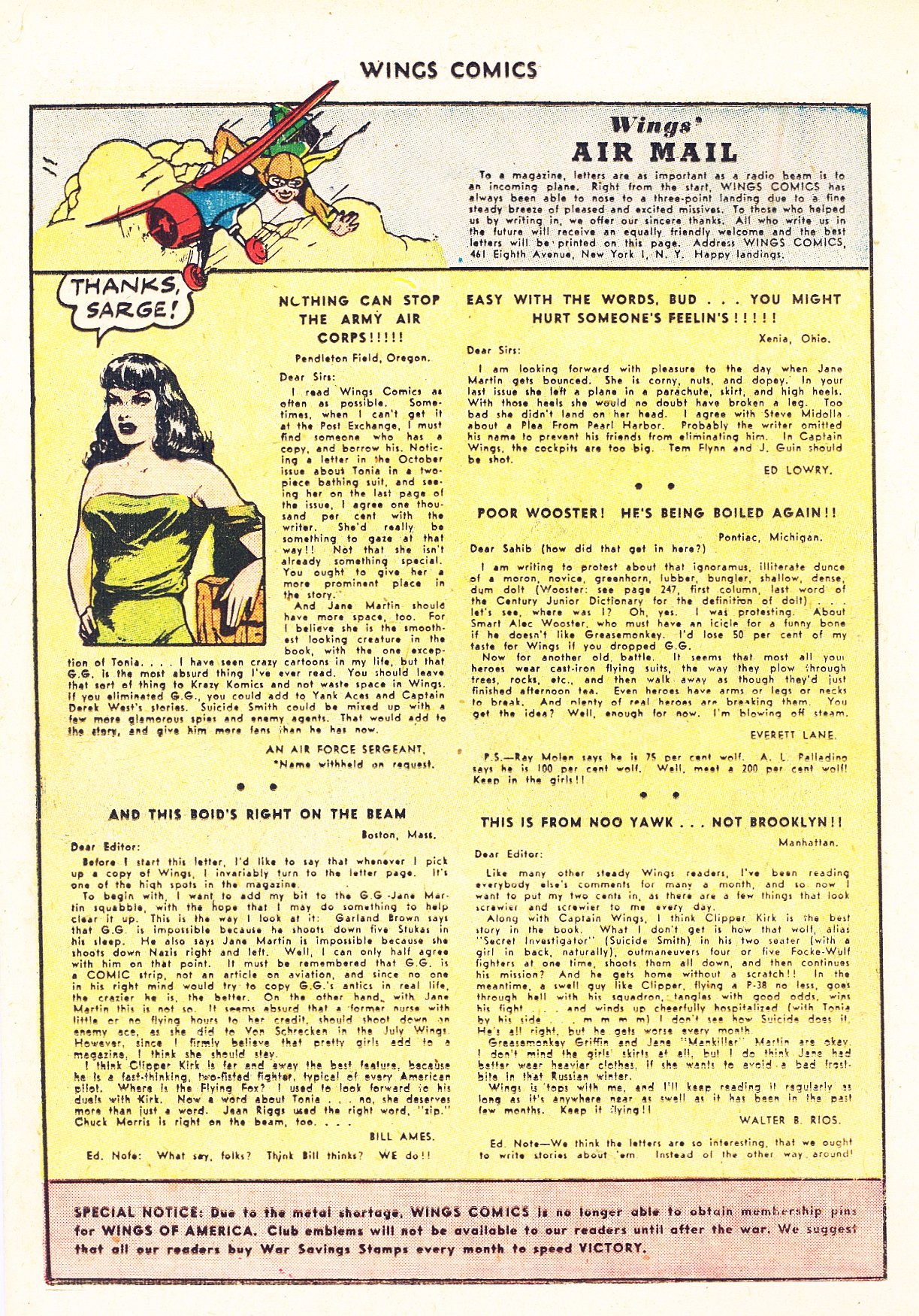 Read online Wings Comics comic -  Issue #41 - 34