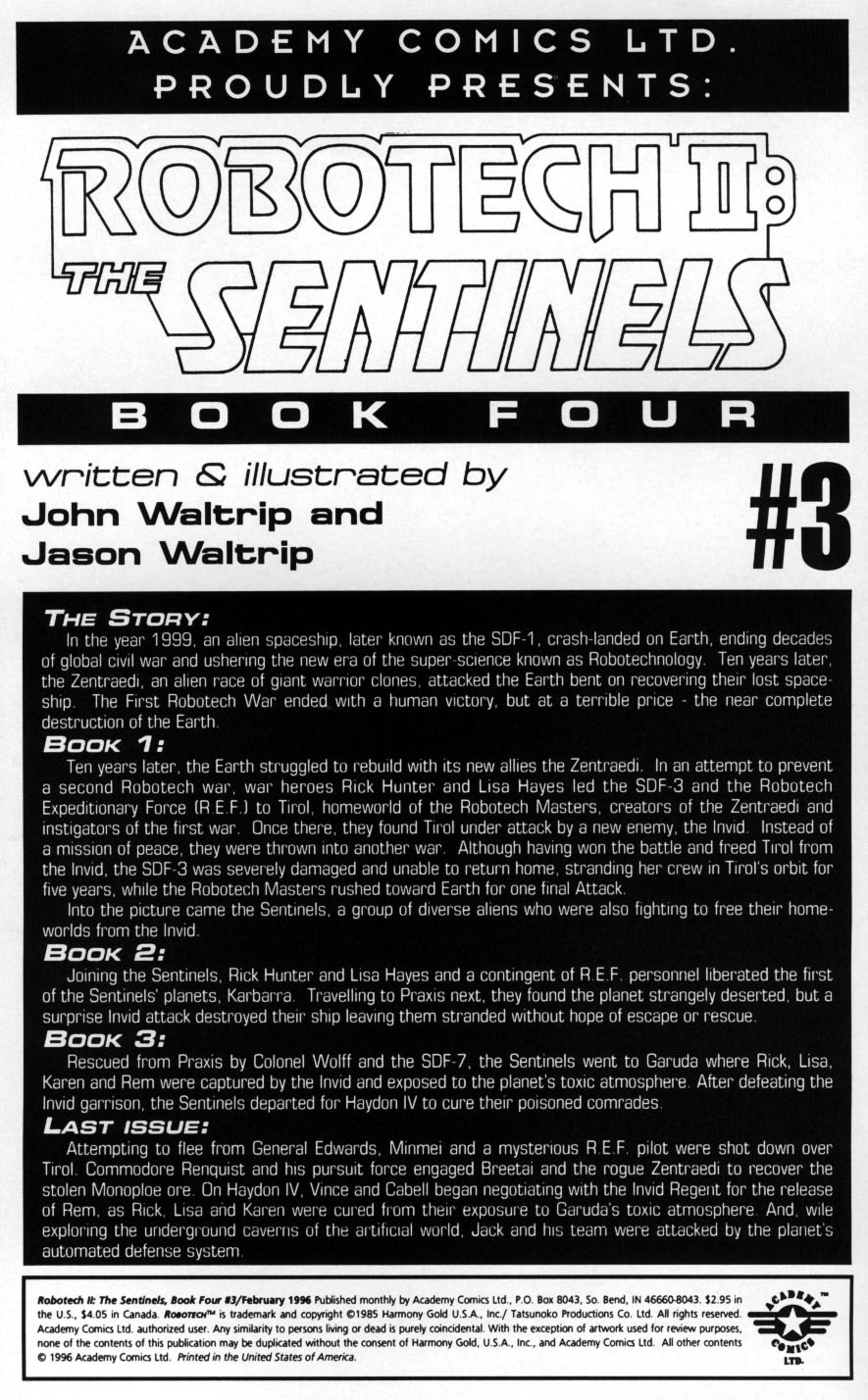 Read online Robotech II: The Sentinels comic -  Issue #3 - 2