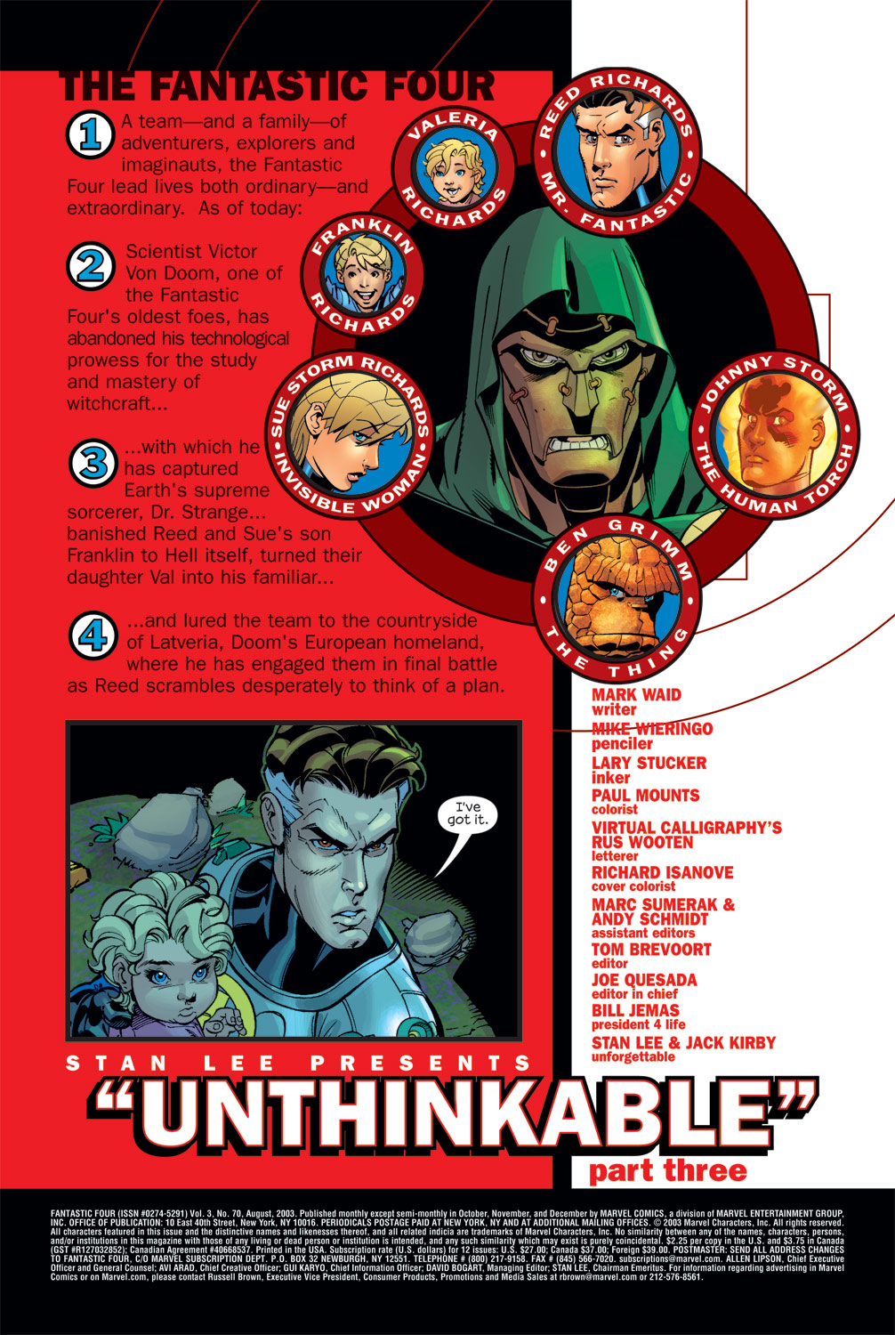 Read online Fantastic Four (1998) comic -  Issue #70 - 2