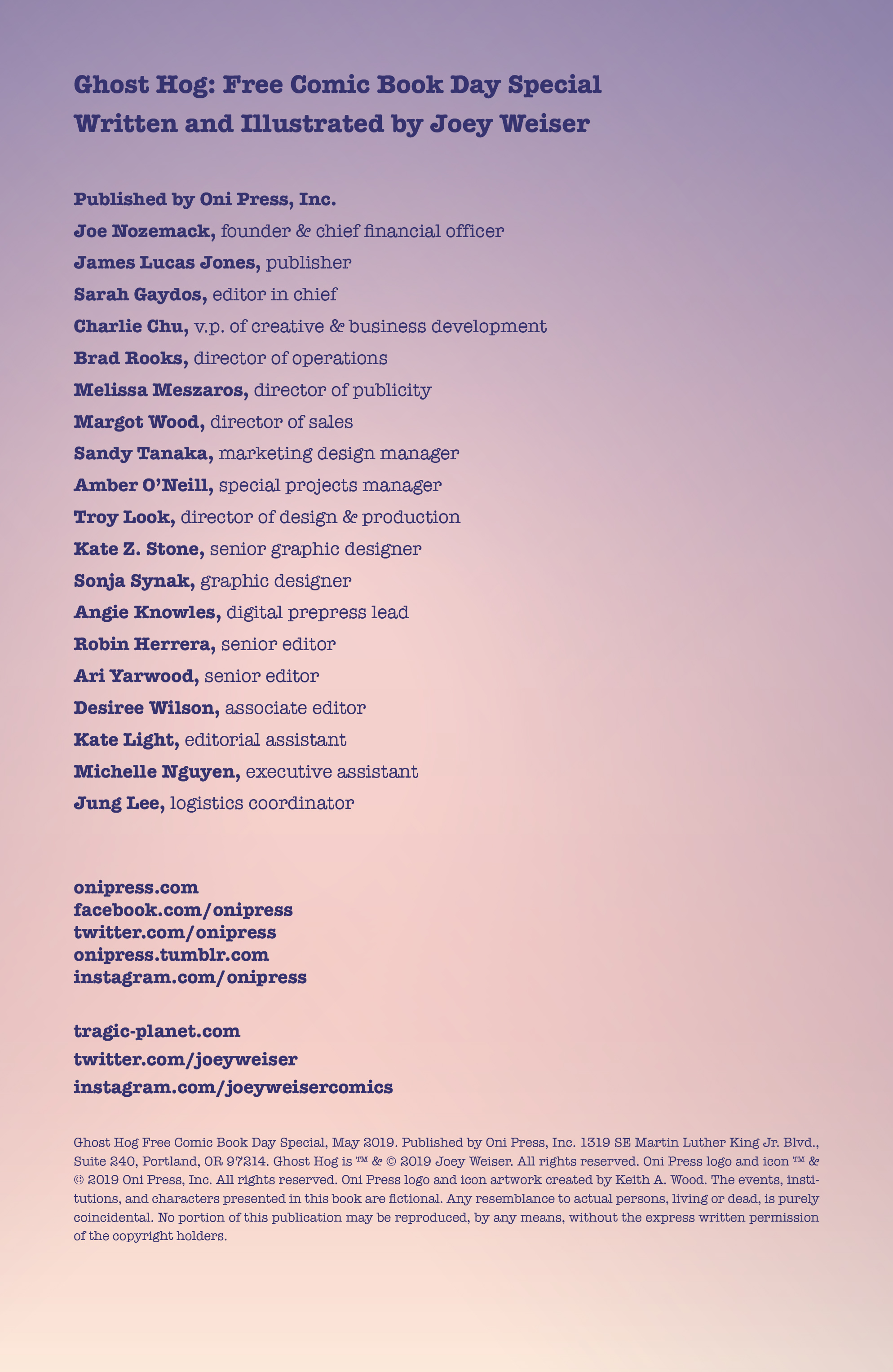 Read online Free Comic Book Day 2019 comic -  Issue # Ghost Hog - 2