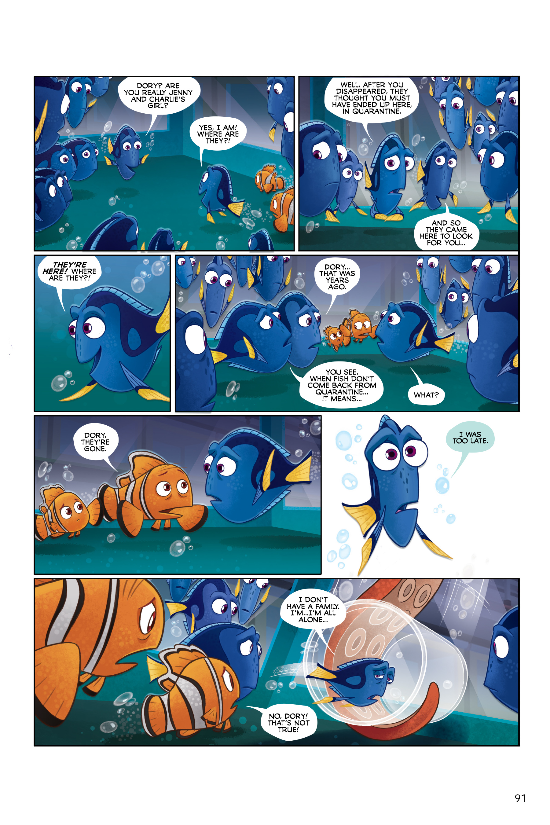 Read online Disney/PIXAR Finding Nemo and Finding Dory: The Story of the Movies in Comics comic -  Issue # TPB - 91
