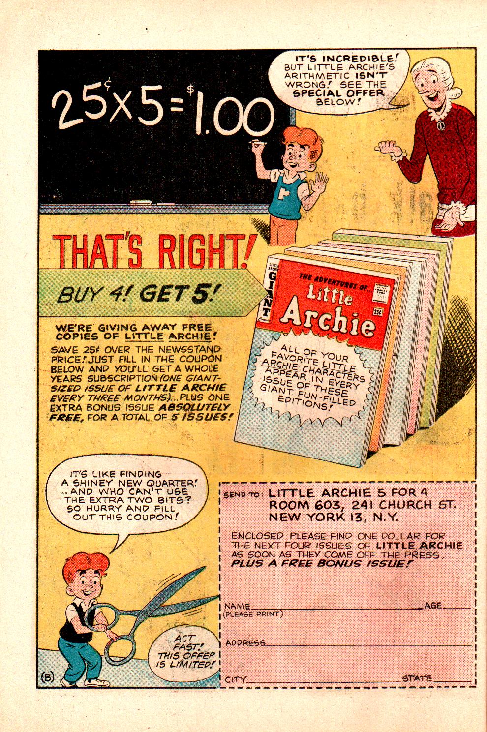 Read online The Adventures of Little Archie comic -  Issue #37 - 10