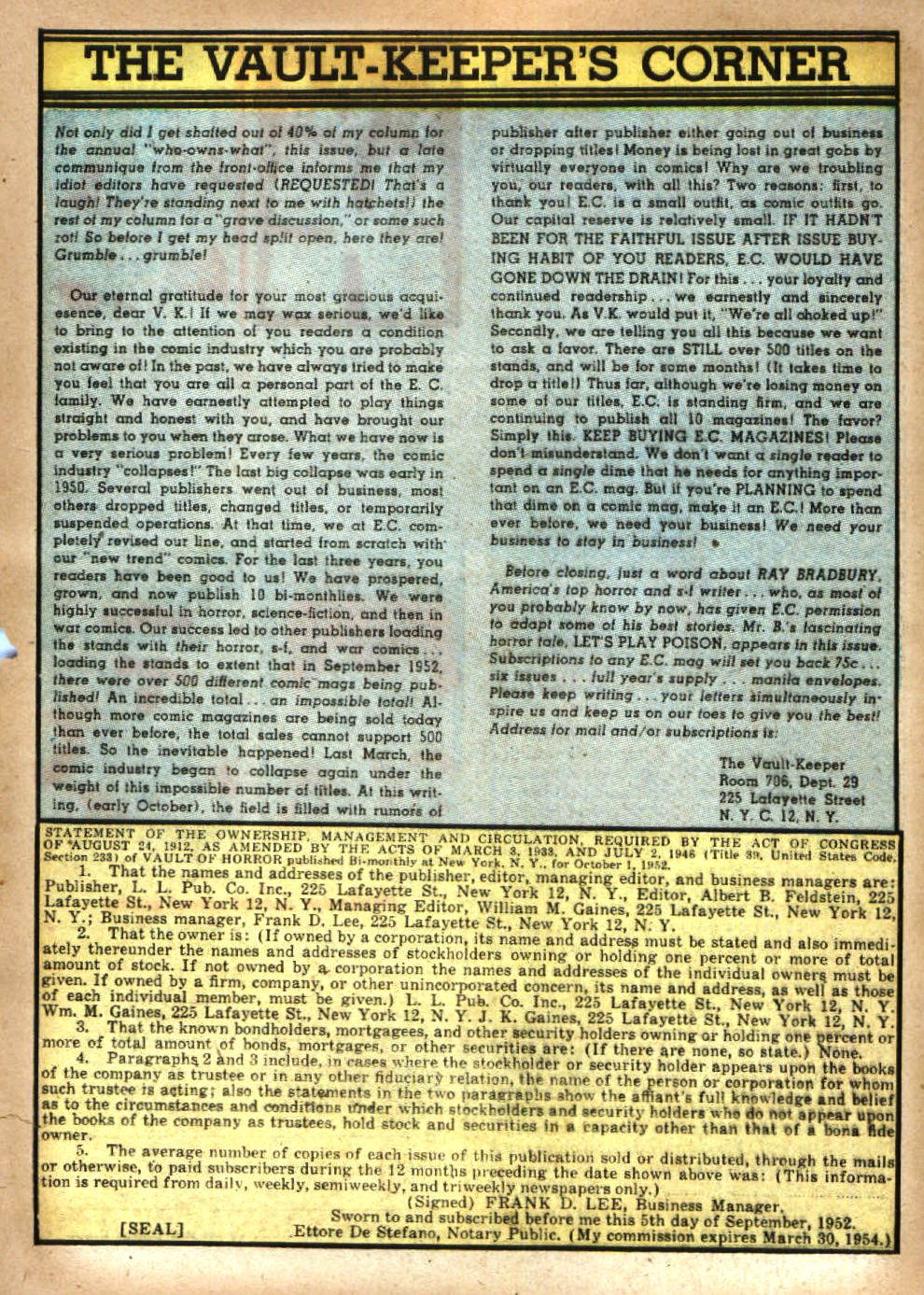 Read online The Vault of Horror (1950) comic -  Issue #29 - 20