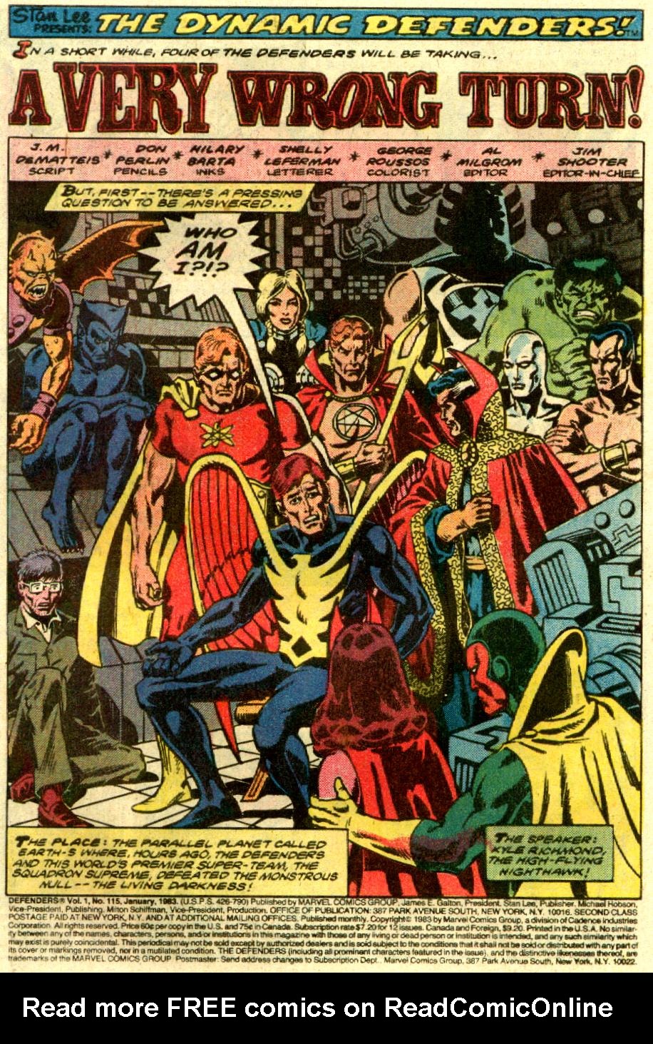 Read online The Defenders (1972) comic -  Issue #115 - 2