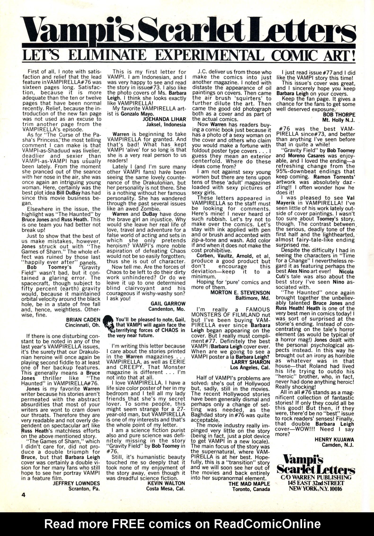 Read online Vampirella (1969) comic -  Issue #78 - 4