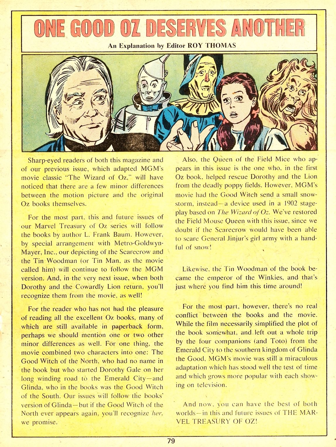 Read online Marvel Treasury of Oz comic -  Issue #1 - 78