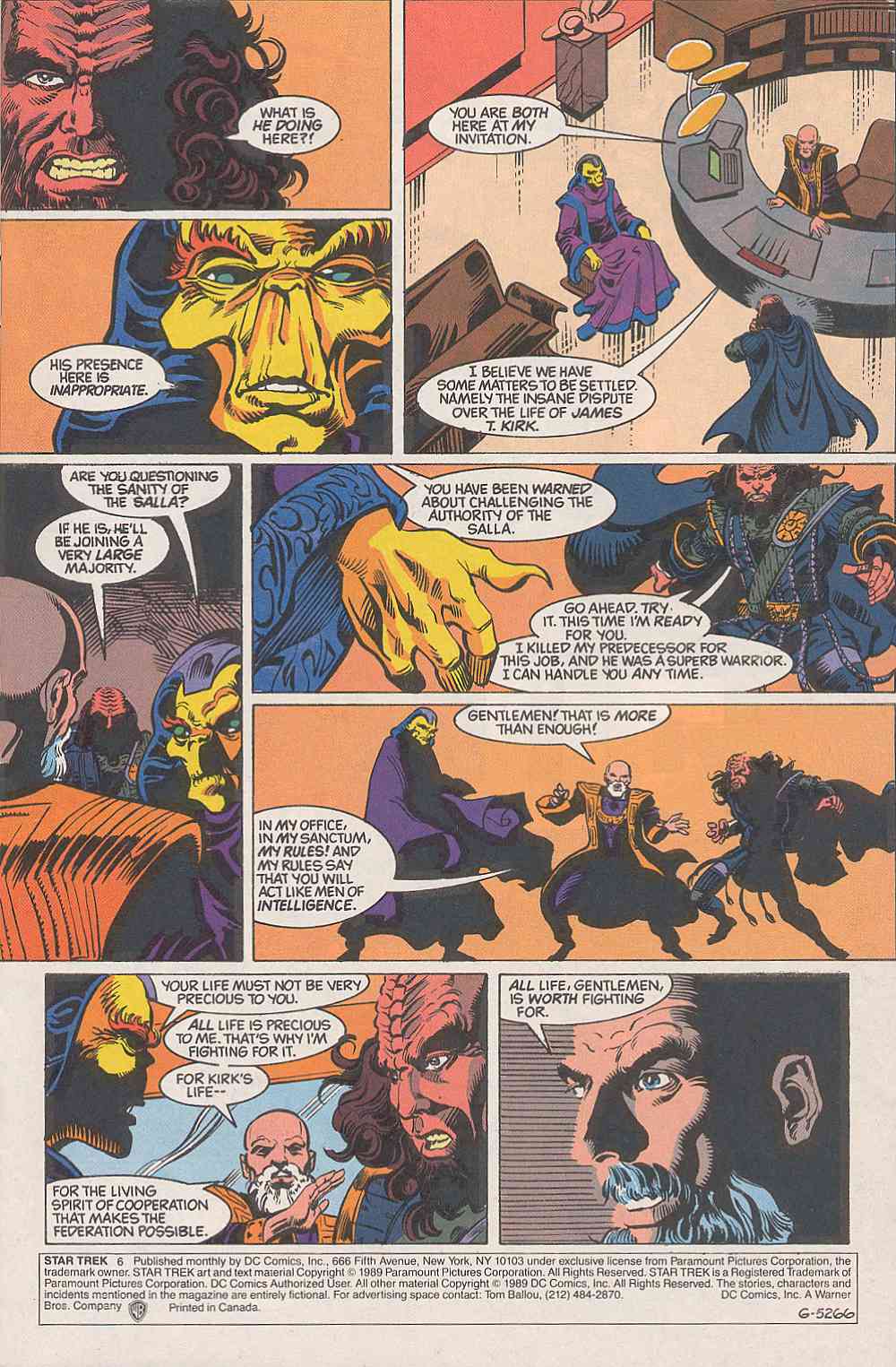 Read online Star Trek (1989) comic -  Issue #6 - 2