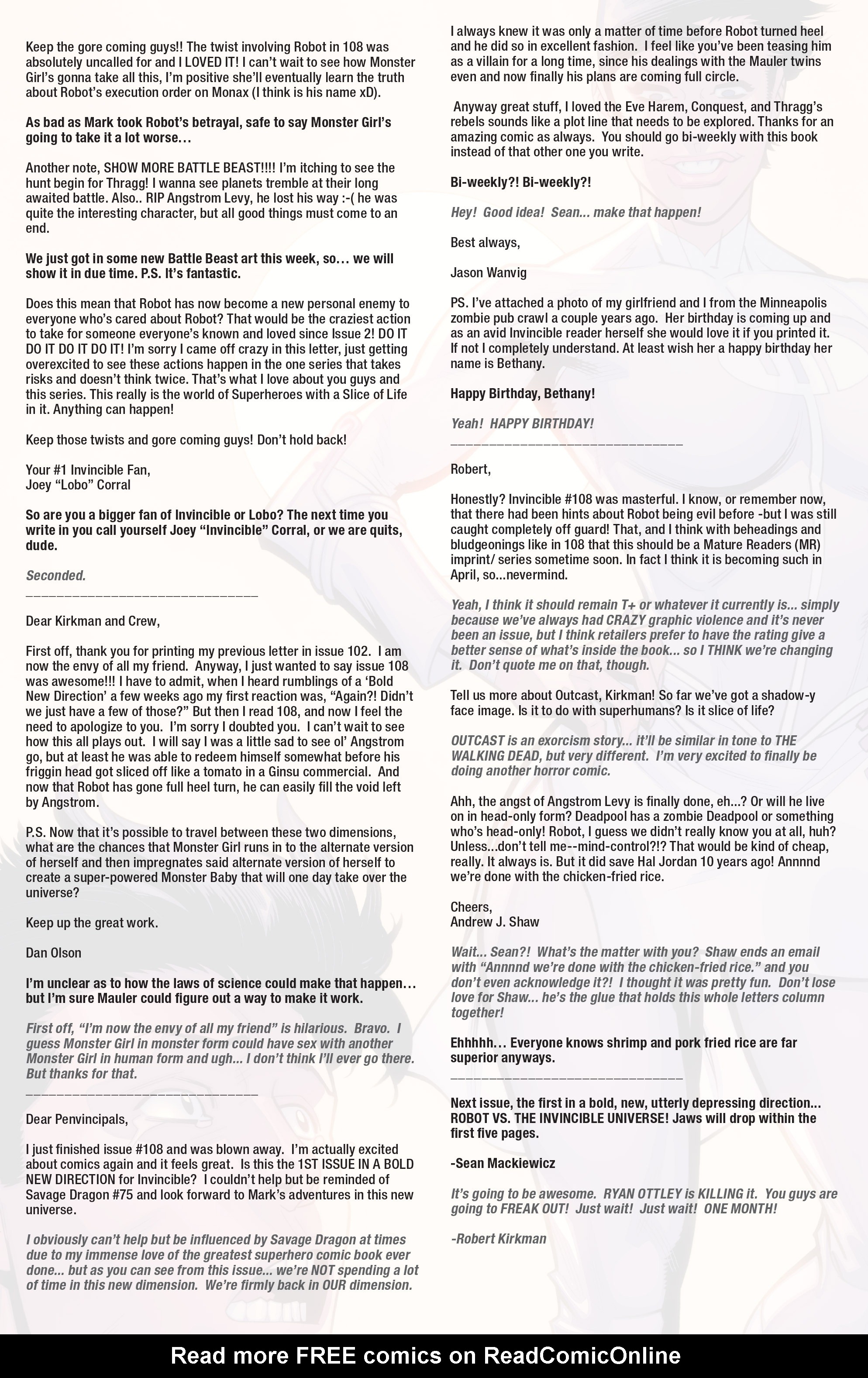 Read online Invincible comic -  Issue #110 - 22