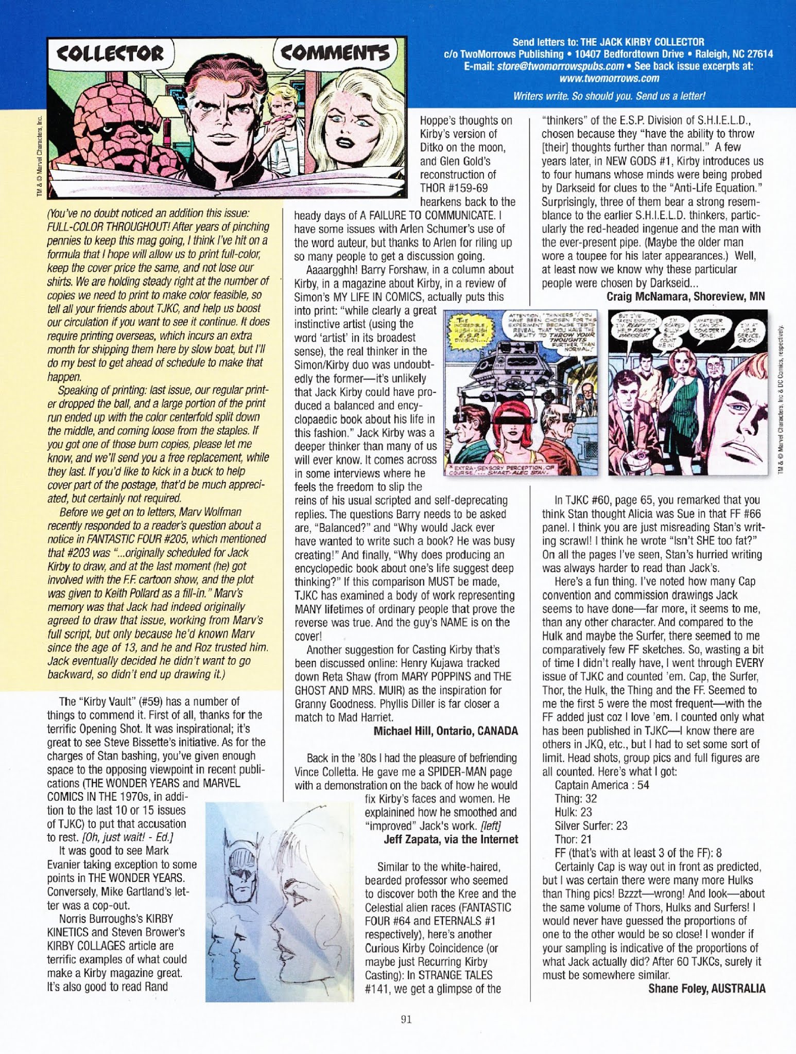 Read online The Jack Kirby Collector comic -  Issue #61 - 90