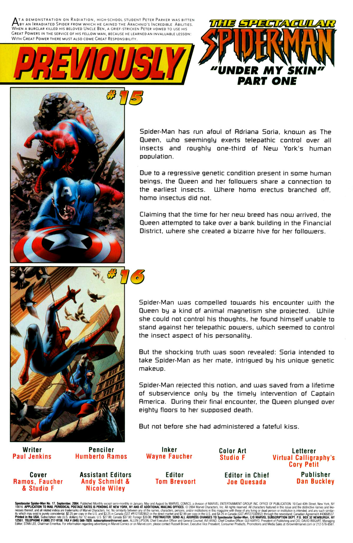 Read online The Spectacular Spider-Man (2003) comic -  Issue #17 - 2