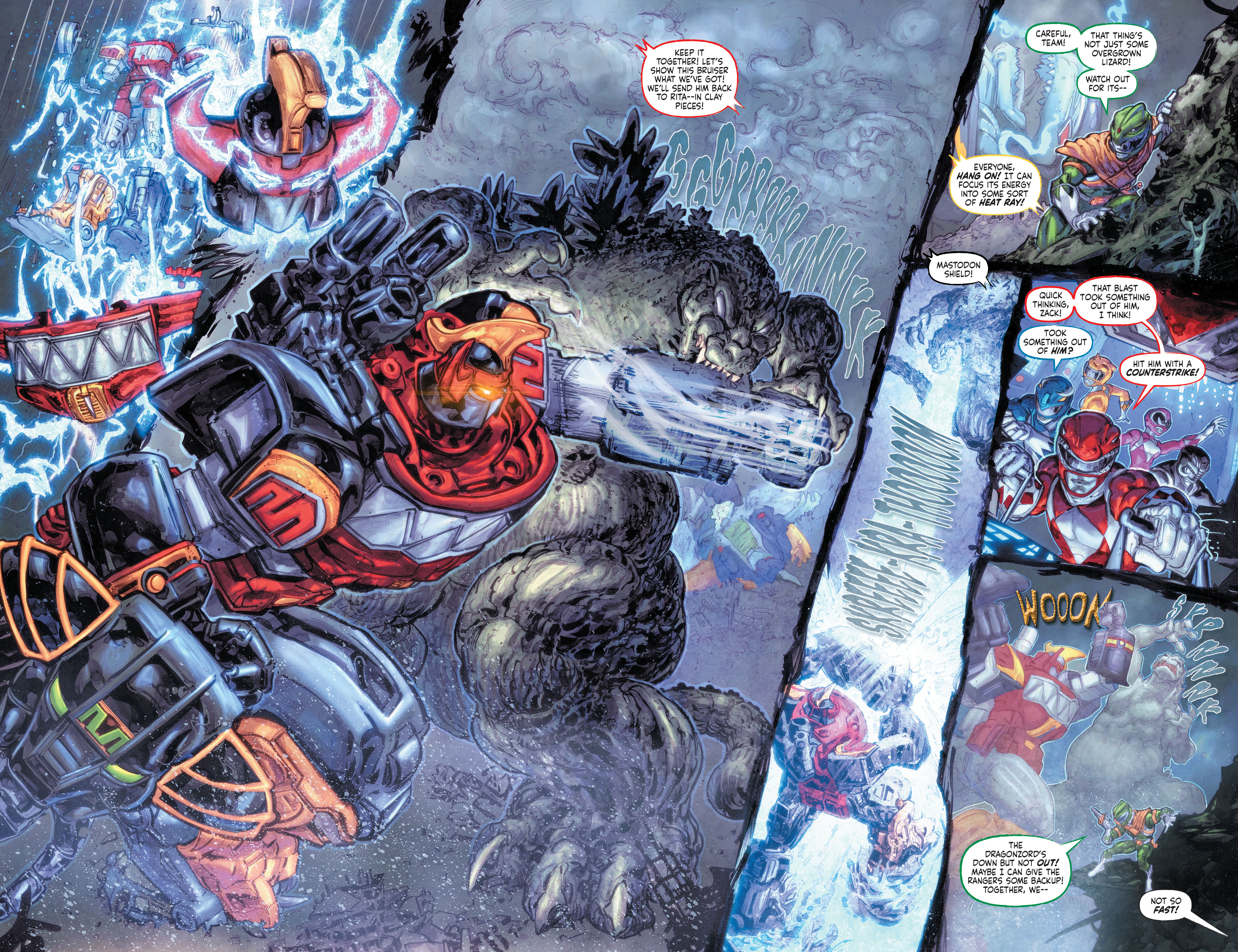 Read online Godzilla vs. The Mighty Morphin Power Rangers comic -  Issue #2 - 4