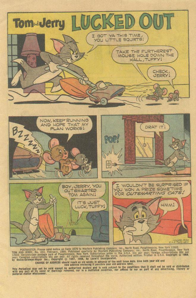 Read online Tom and Jerry comic -  Issue #243 - 2