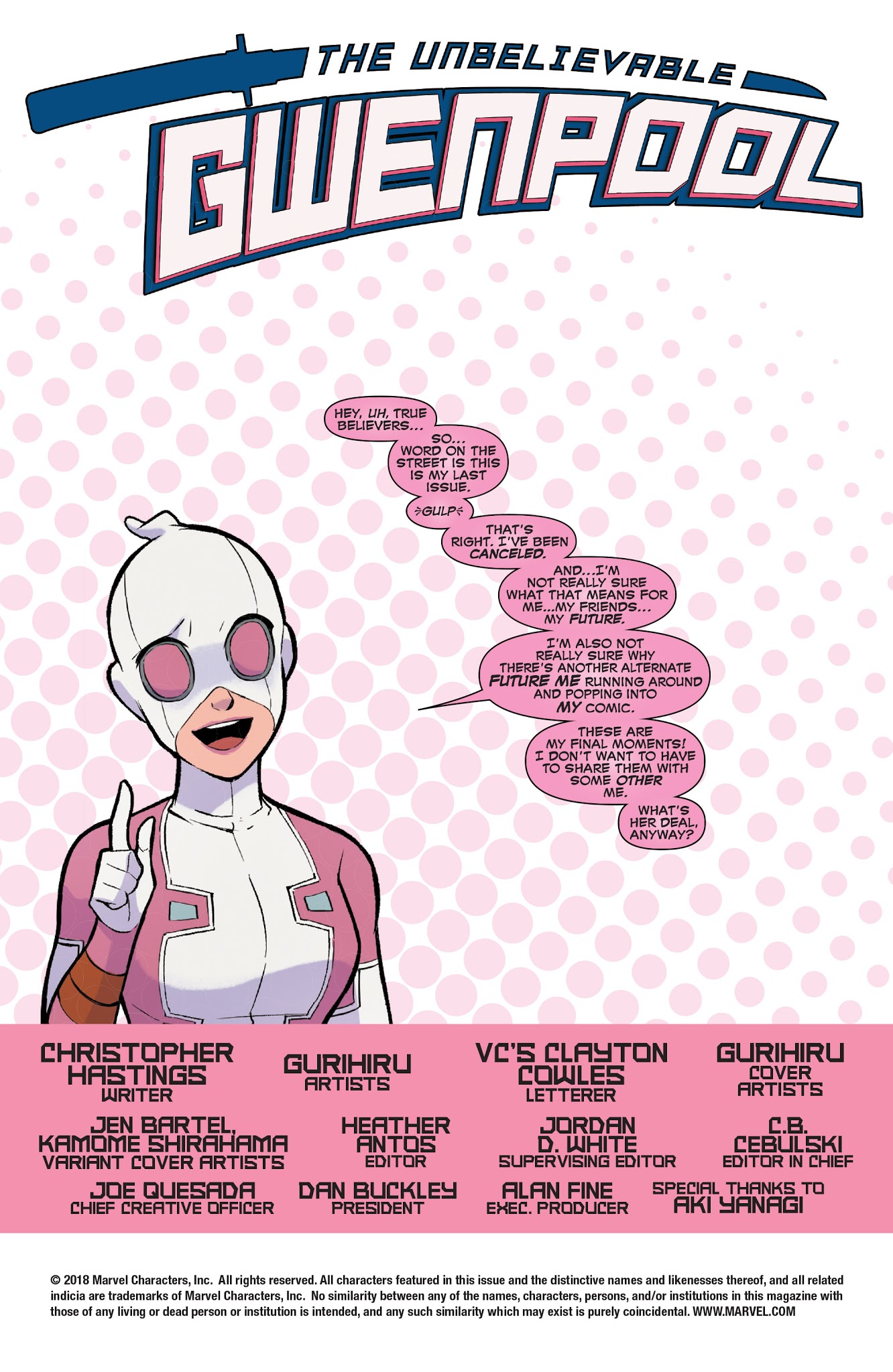 Read online The Unbelievable Gwenpool comic -  Issue #25 - 2
